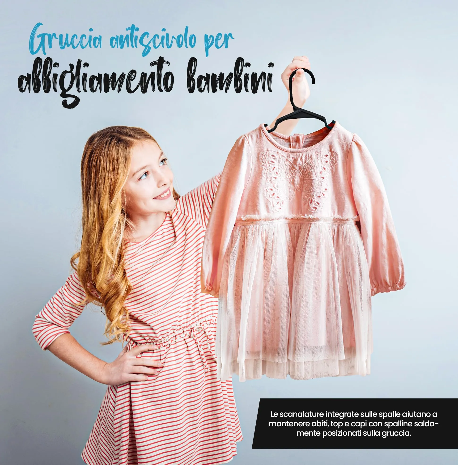 Utopia Home Grucce per bambini salvaspazio, Pack di 40, Nero - immagine 8