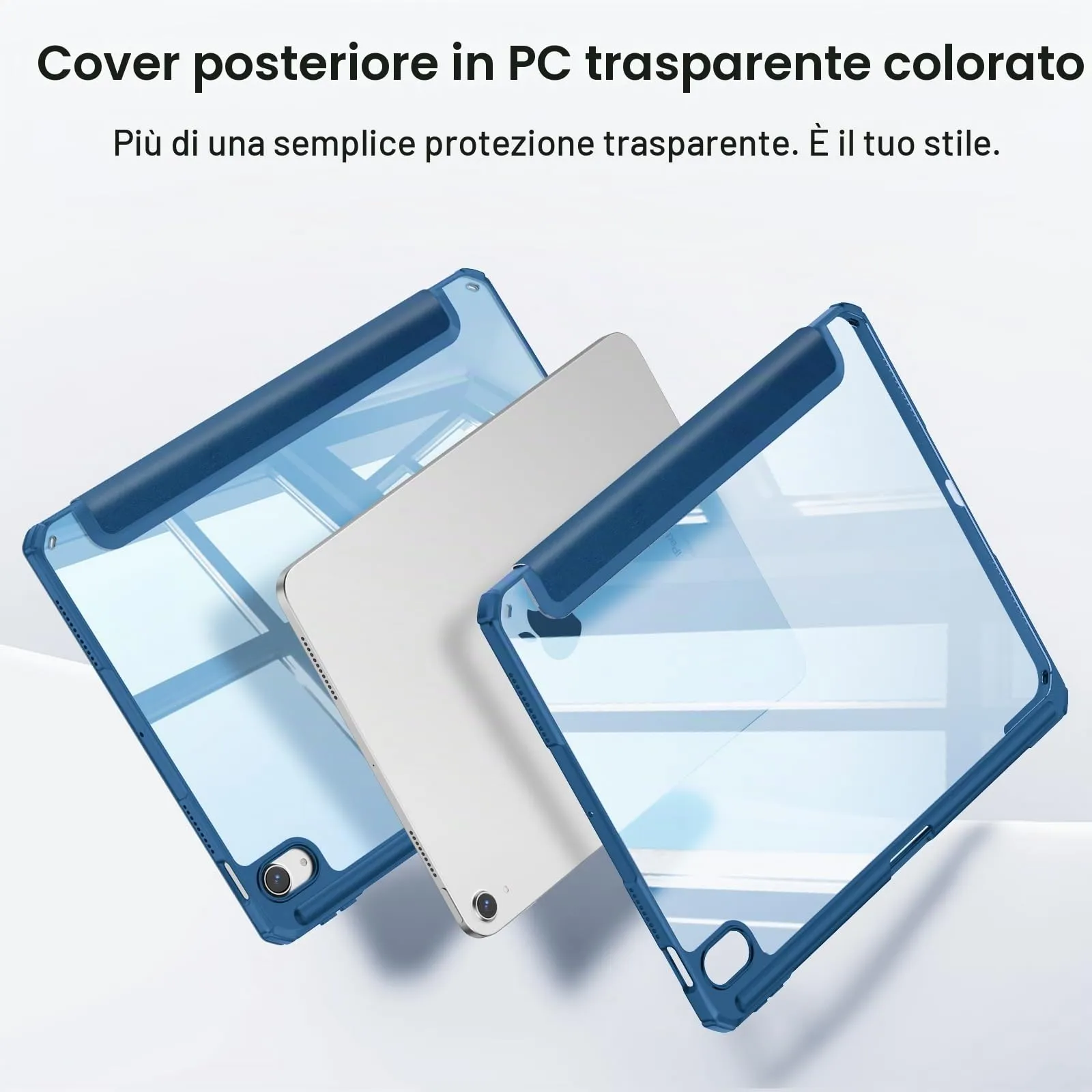 Fintie Custodia Ibrida per iPad Air 5ª Gen (2022) / iPad Air 4ª Gen (2020) 10,9 pollici con Portapenna, Blu - immagine 4