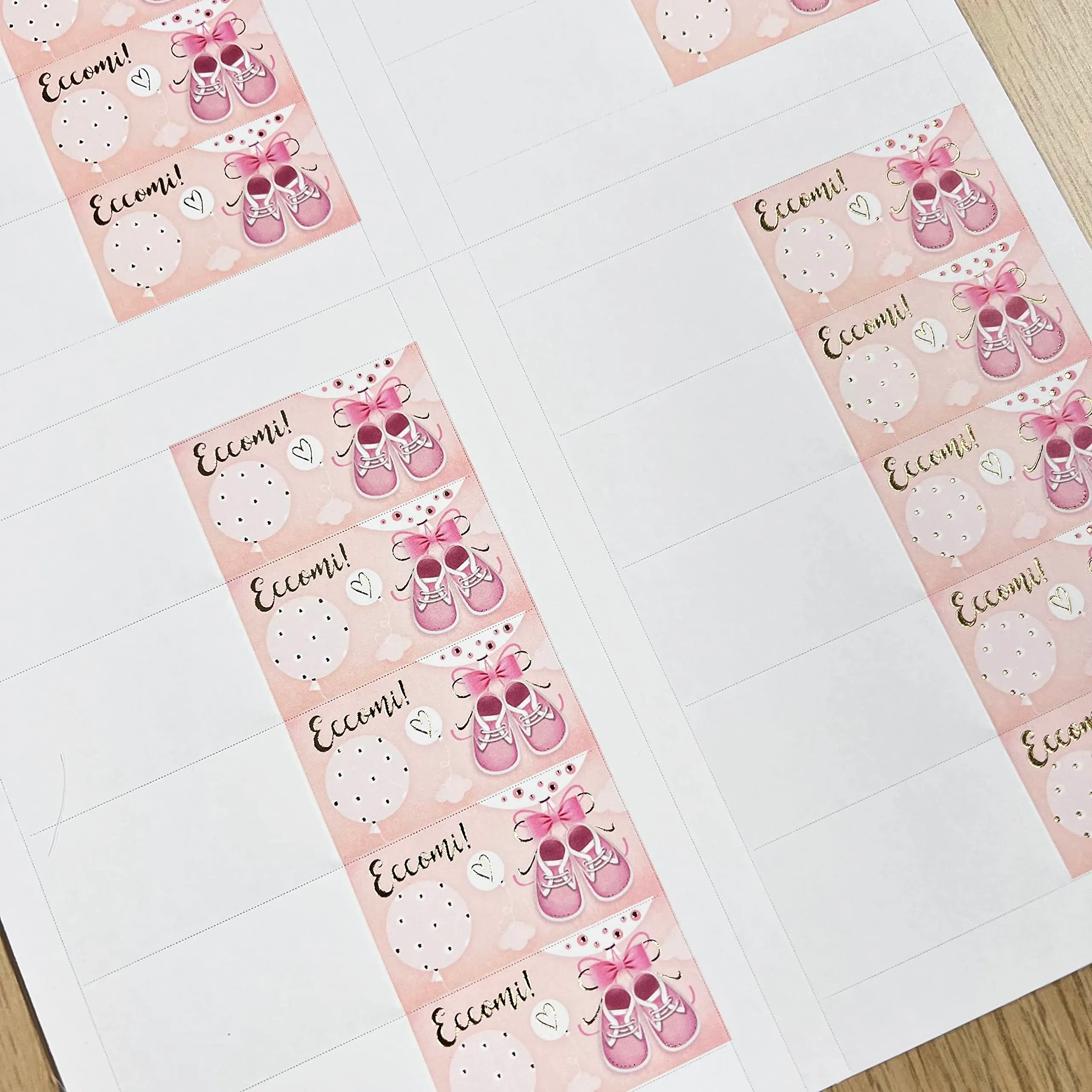 Arkraft Bigliettini per Bomboniere Nascita Bambina, Confezione da 20 (Nascita N1) - immagine 3