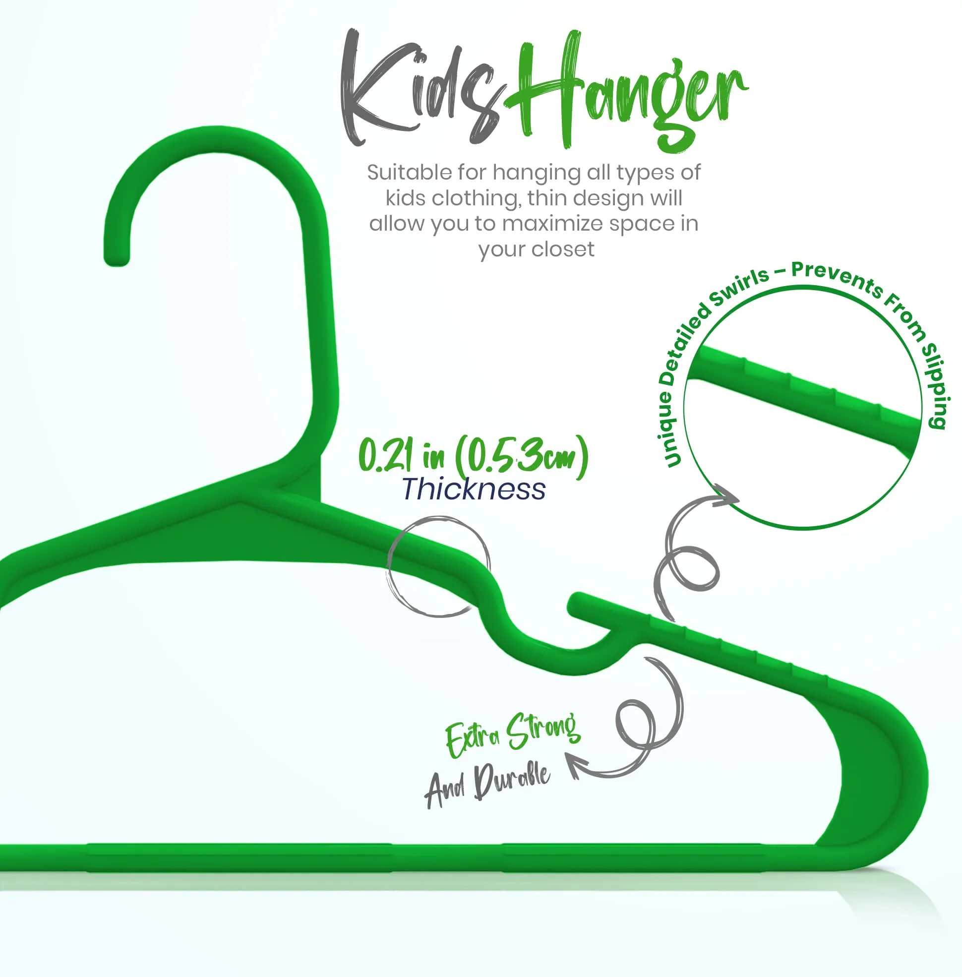 Utopia Home Grucce per bambini e neonati in plastica, 29,9 cm, confezione da 40, verde - immagine 2