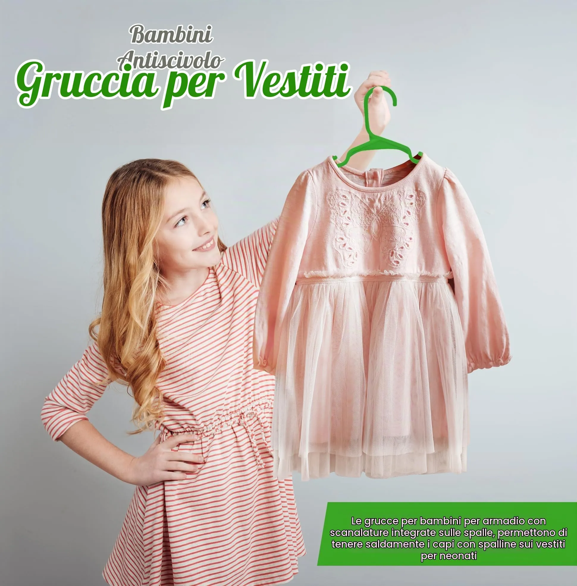Utopia Home Grucce per bambini e neonati in plastica, 29,9 cm, confezione da 40, verde - immagine 7