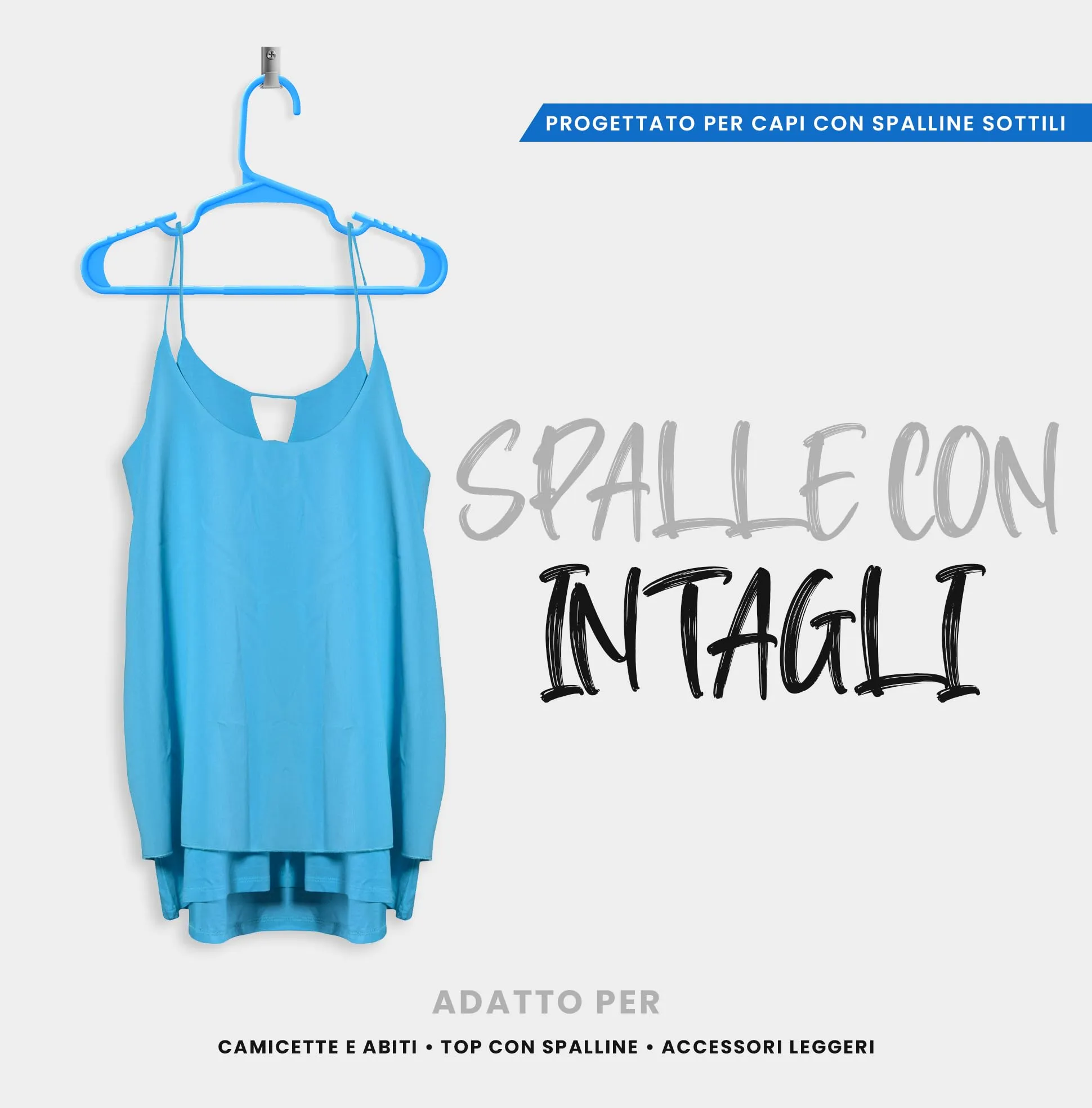 Utopia Home Grucce per bambini sottili salvaspazio, Blu, confezione da 40 - immagine 5