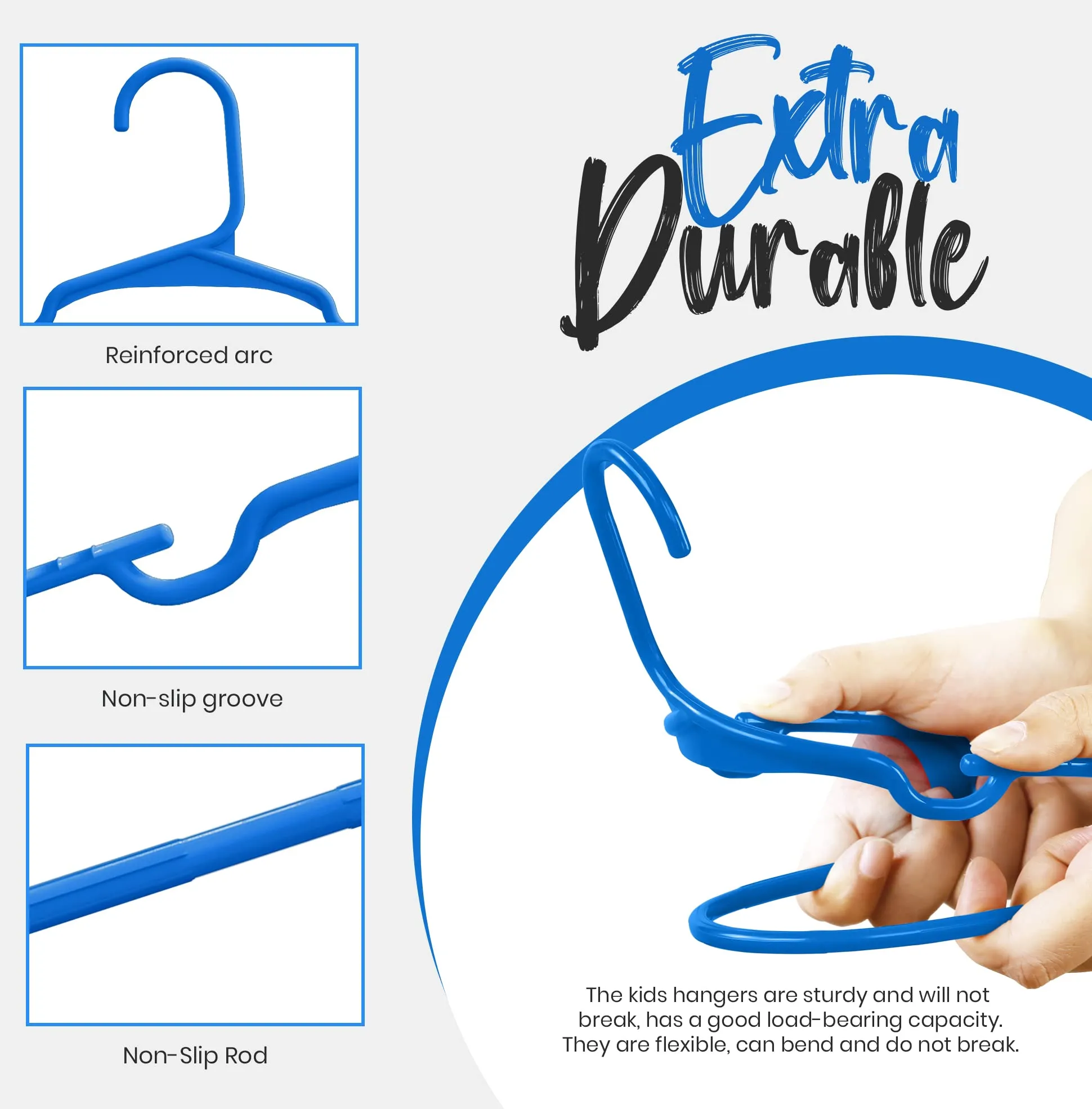 Utopia Home Grucce in plastica per bambini, Blu, 60 pezzi - immagine 4