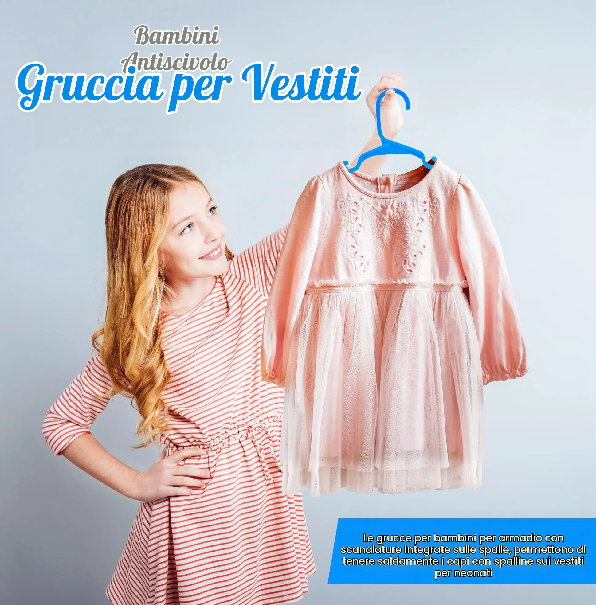Utopia Home Grucce in plastica per bambini, Blu, 60 pezzi - immagine 7