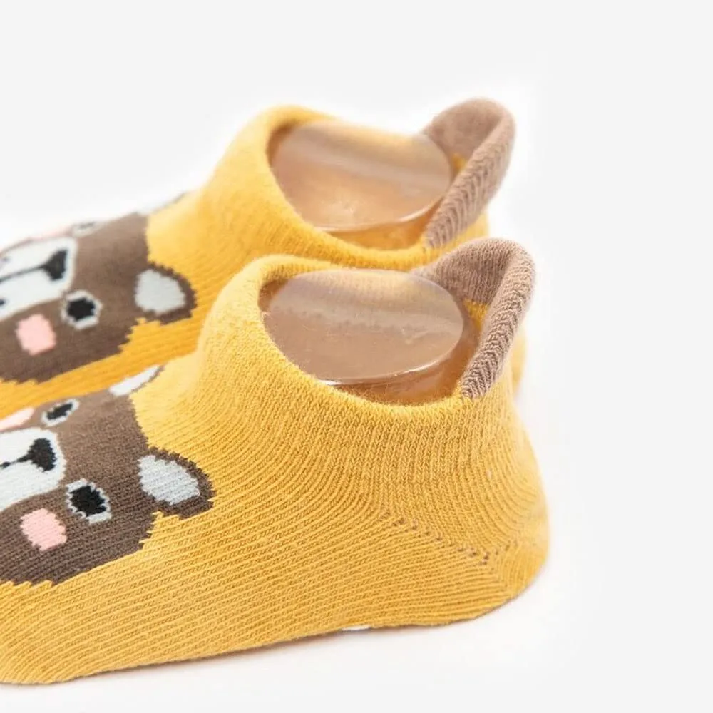 FedMois Calzini Antiscivolo in Cotone per Bambini con Motivi Animali, Multicolore, 0-1 Anno, 6 Paia - immagine 3