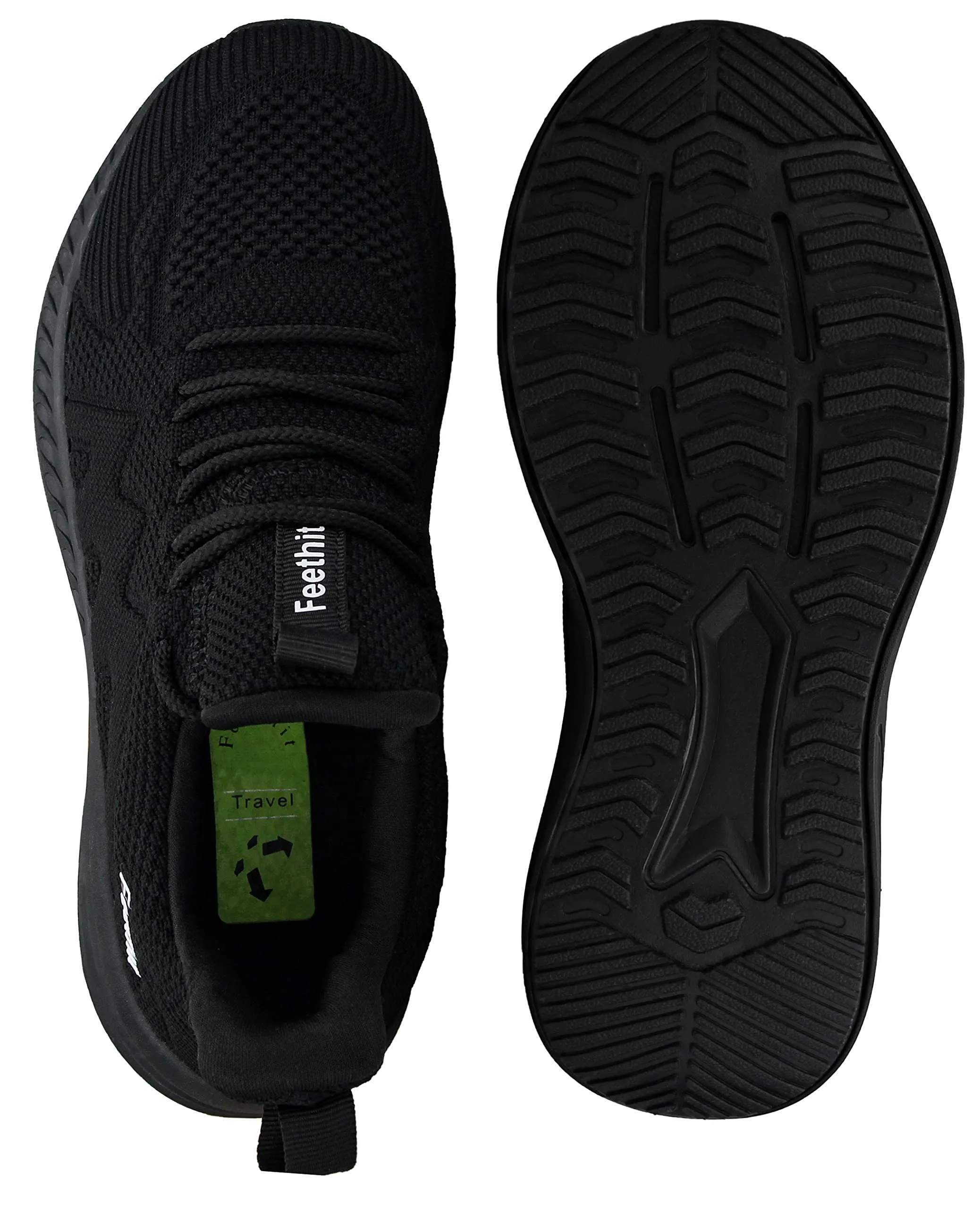 Feethit Sneakers Uomo Scarpe Running Ginnastica Camminata Palestra Nero 41 - immagine 6