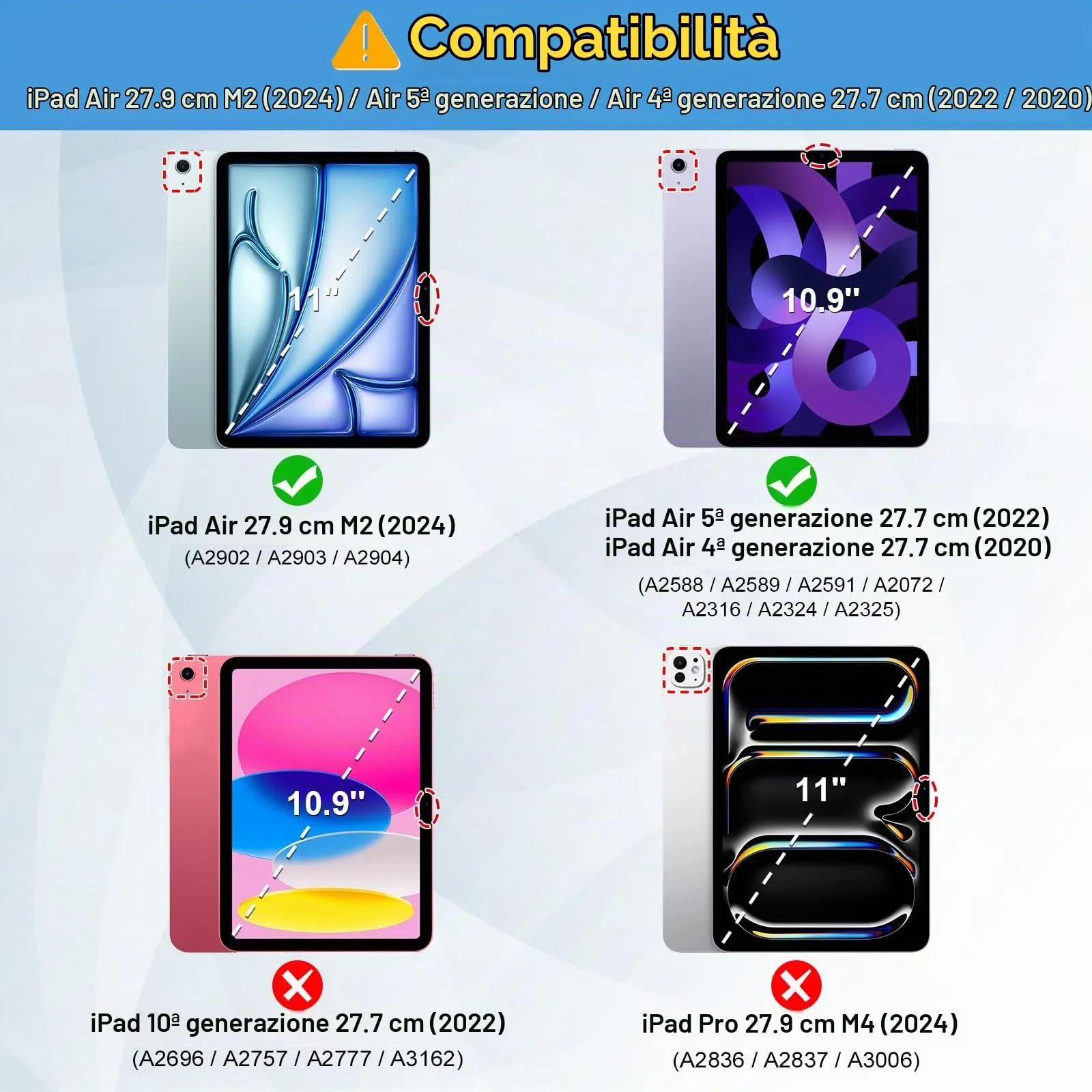 FINTIE Cover for iPad Air 11" (M4/M3/M2 2024-2026) and iPad Air 5th & 4th Gen 10.9" - immagine 2