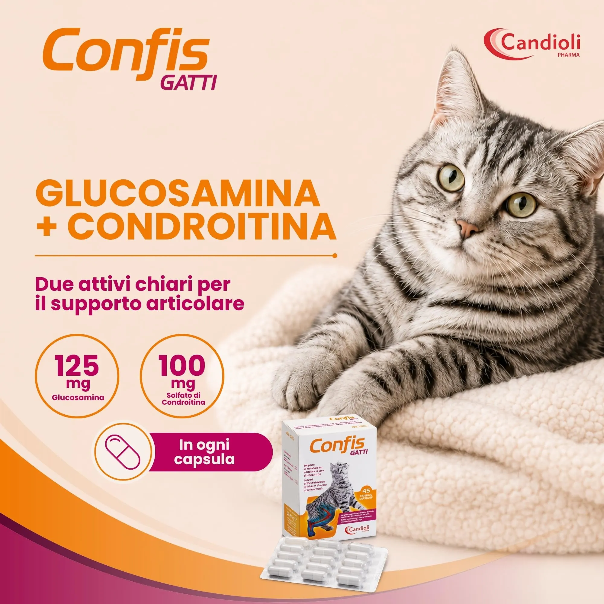 Candioli Confis Gatto per Articolazioni, 45 Capsule - immagine 3