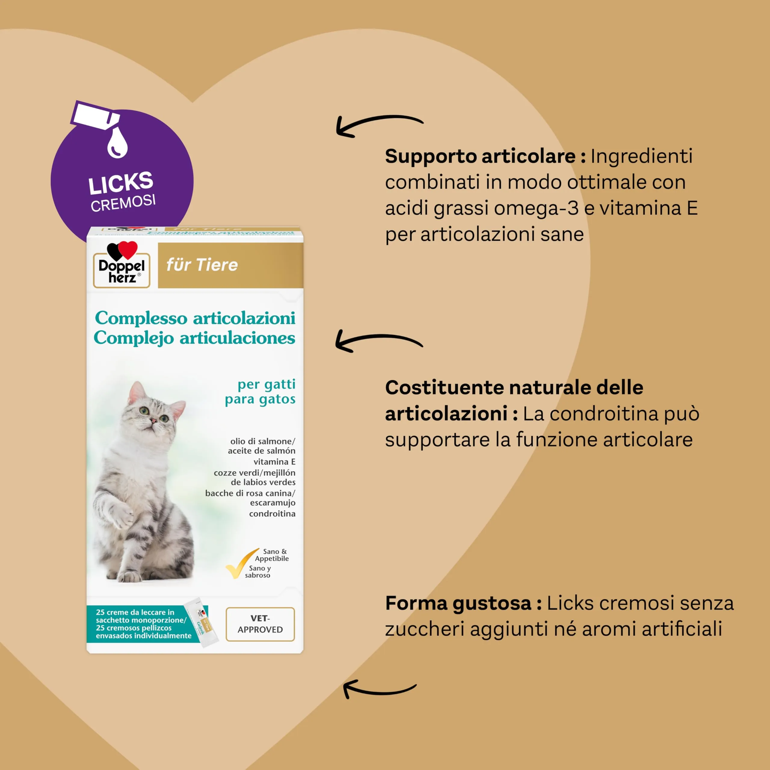 Doppelherz Complesso Articolazioni per Gatti, 25 Monoporzioni - immagine 3