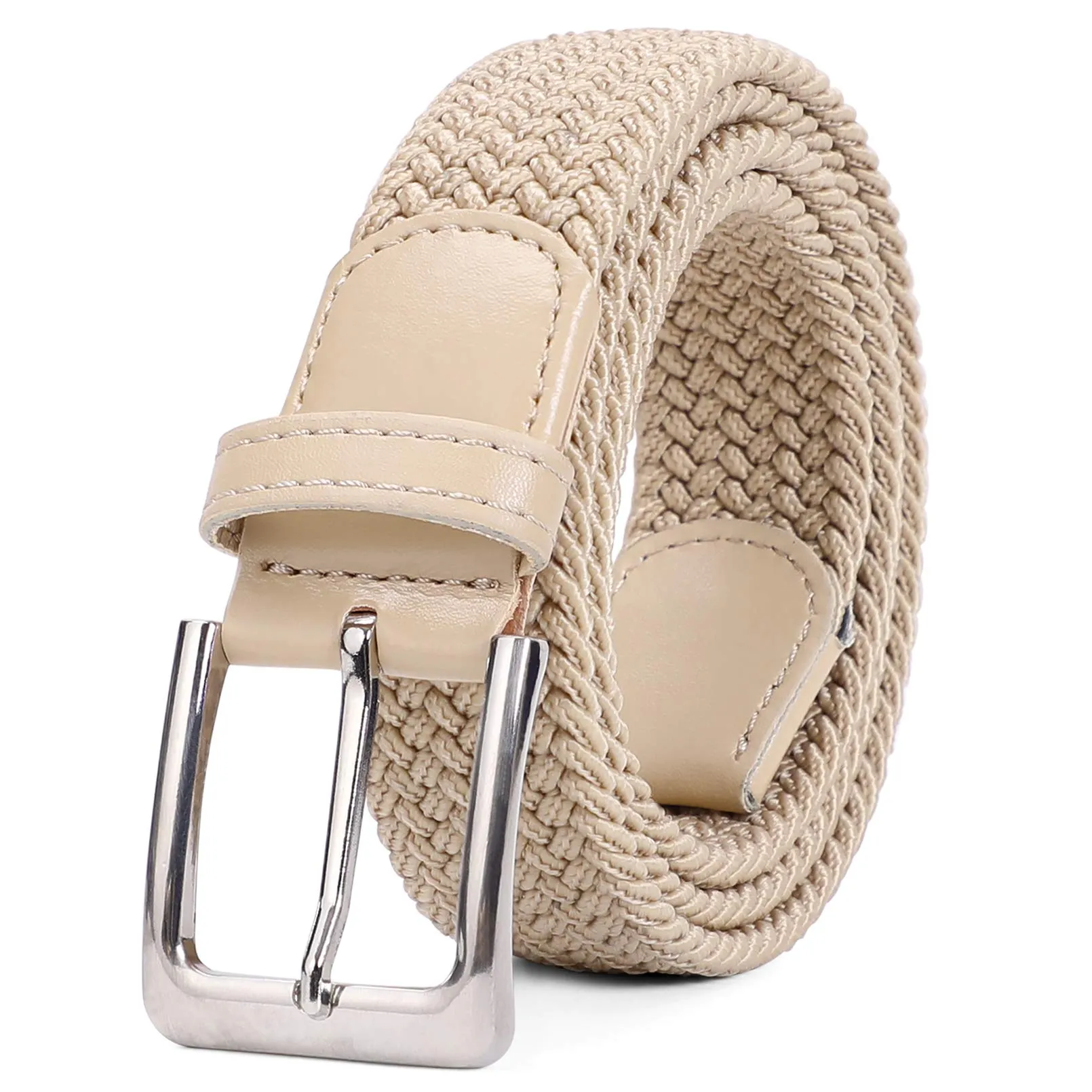 VONMELLI Cintura Elastica Intrecciata Uomo Beige XL - immagine 1