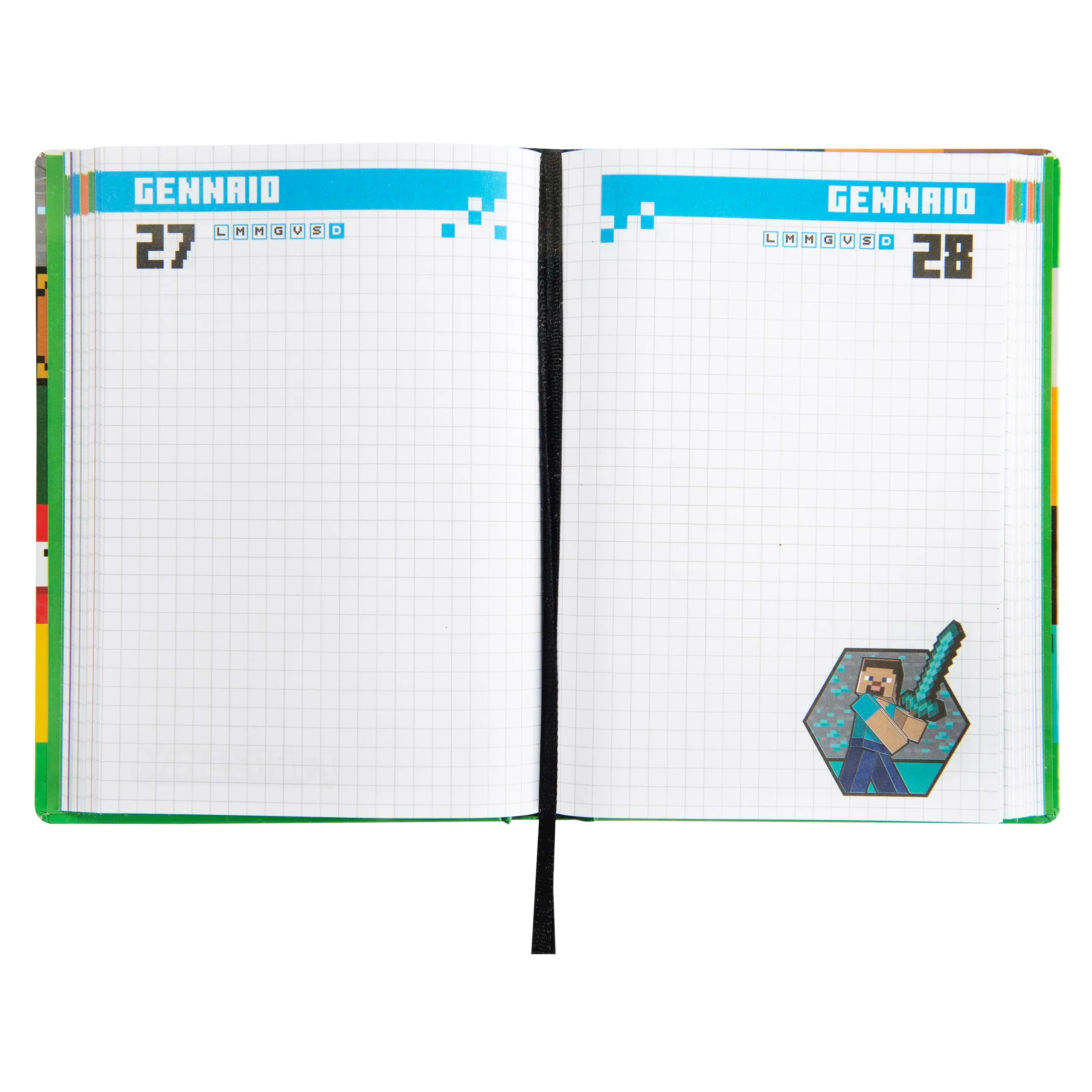 Franco Cosimo Panini Minecraft Diario Scuola Ufficiale, 12 Mesi, Copertina Imbottita, 320 Pagine, 13x17.8 cm - immagine 3