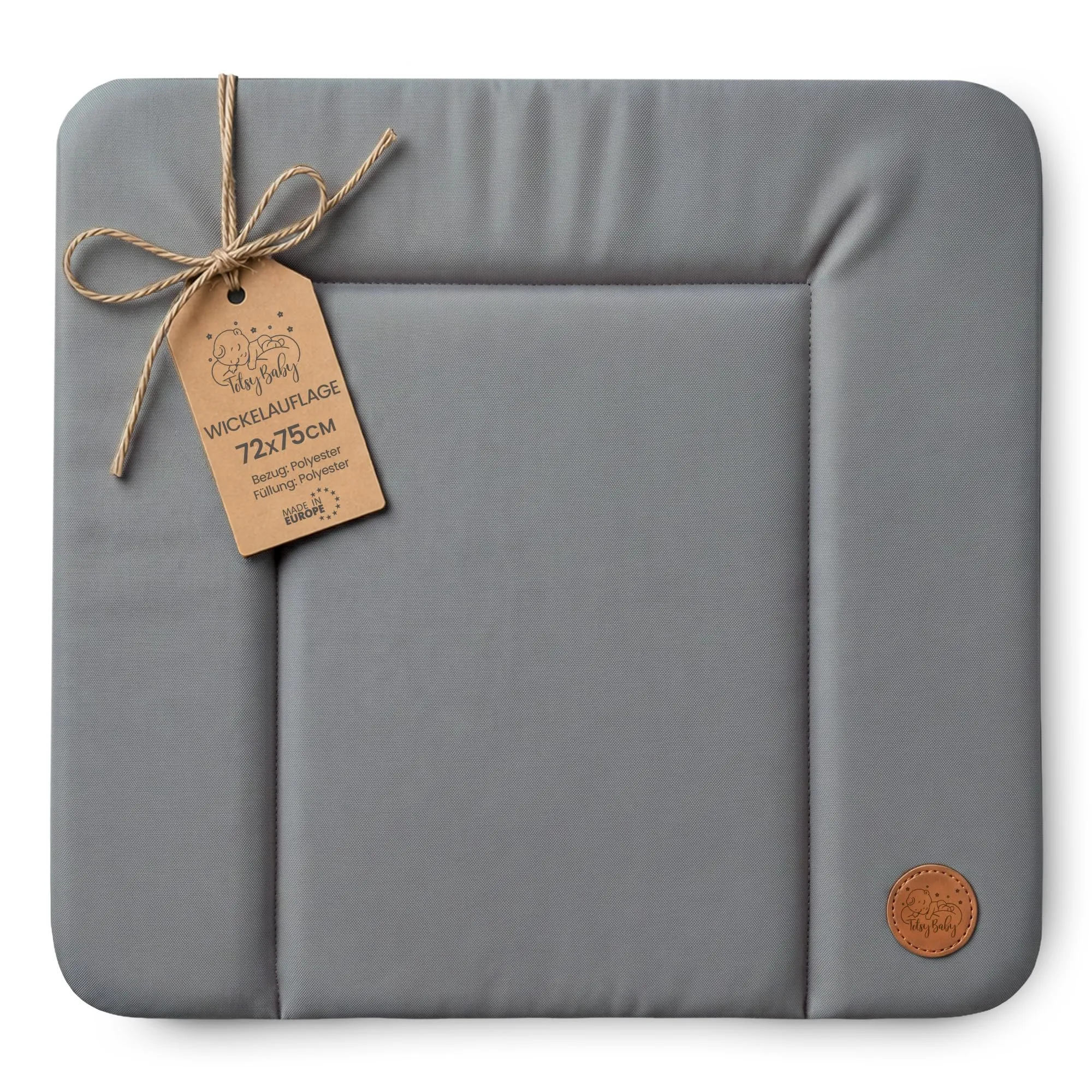 Totsy Baby Tappetino da Fasciatoio Impermeabile, 75 x 72 cm, Grigio - immagine 1