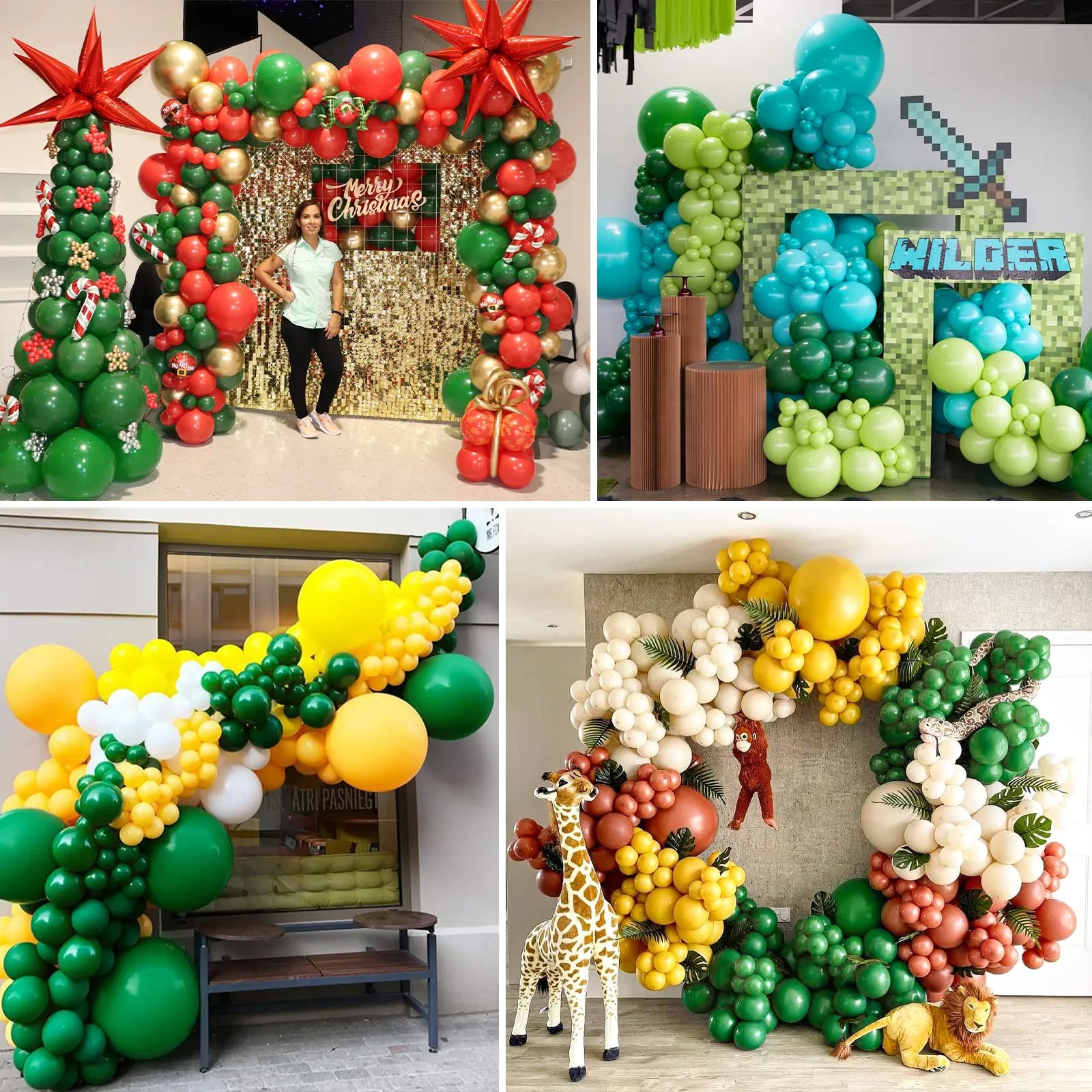 Ousuga Kit Ghirlanda Palloncini Verde Scuro, 106 pezzi, 5 10 12 18 pollici con Nastro - immagine 6