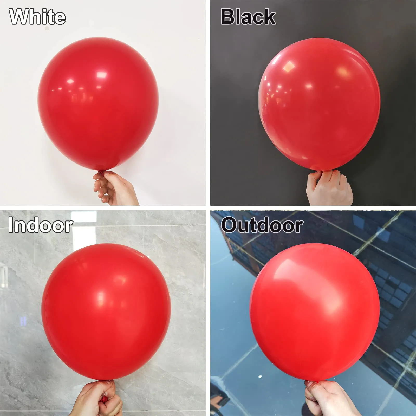 Ousuga Palloncini Rossi, Kit Ghirlanda 106 Pezzi (5, 10, 12, 18 pollici) con Nastro e Accessori - immagine 3