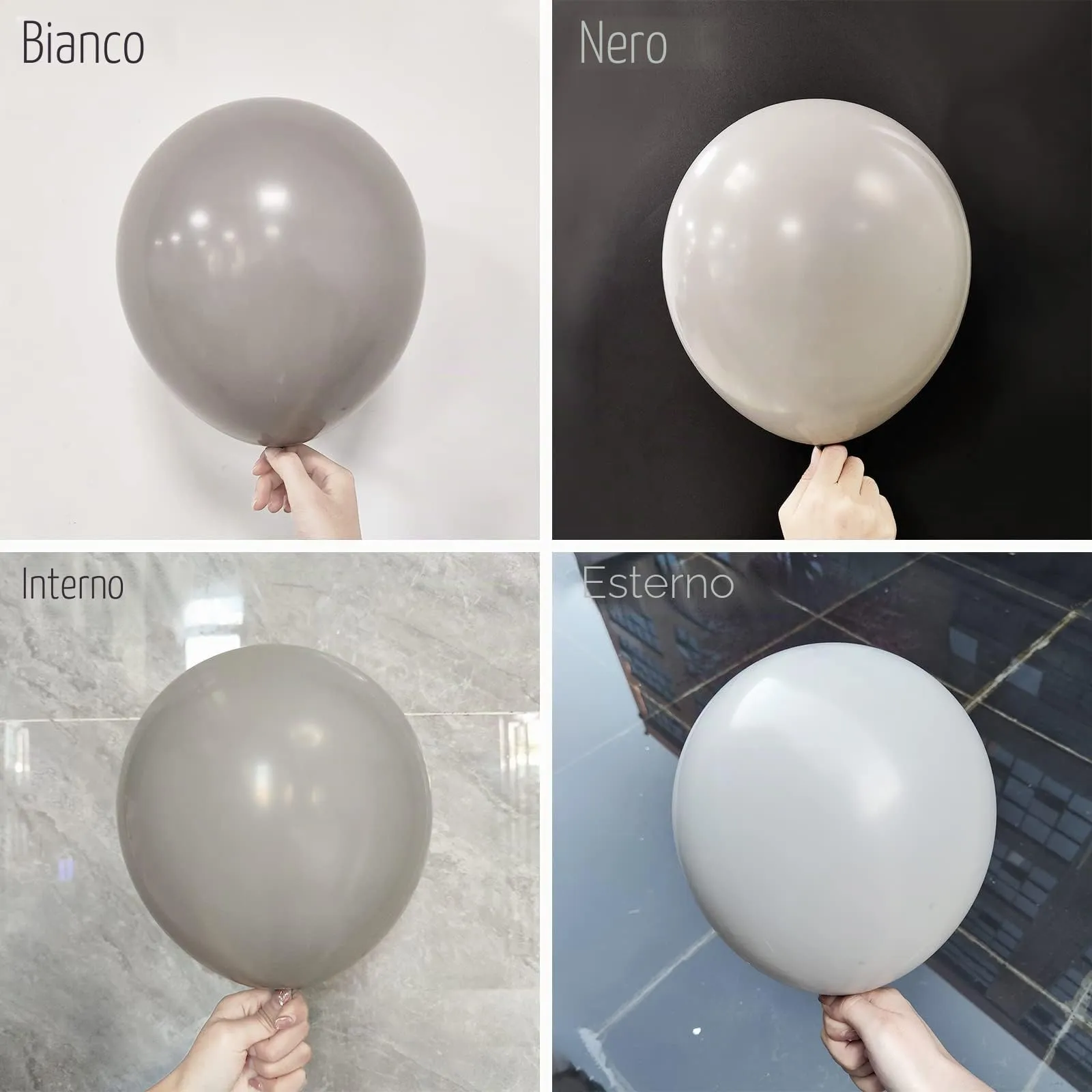 Ousuga Kit Arco di Palloncini Grigi, 106 pezzi (5, 10, 12, 18 pollici) con Nastro e Accessori - immagine 3