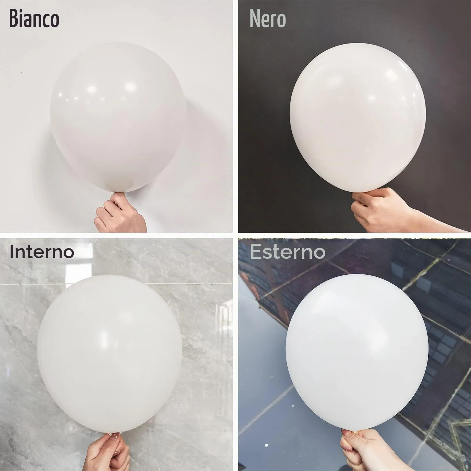 Ousuga Kit Ghirlanda Arco di Palloncini Bianchi, 106 pezzi (5, 10, 12, 18 pollici) con Nastro e Accessori - immagine 3