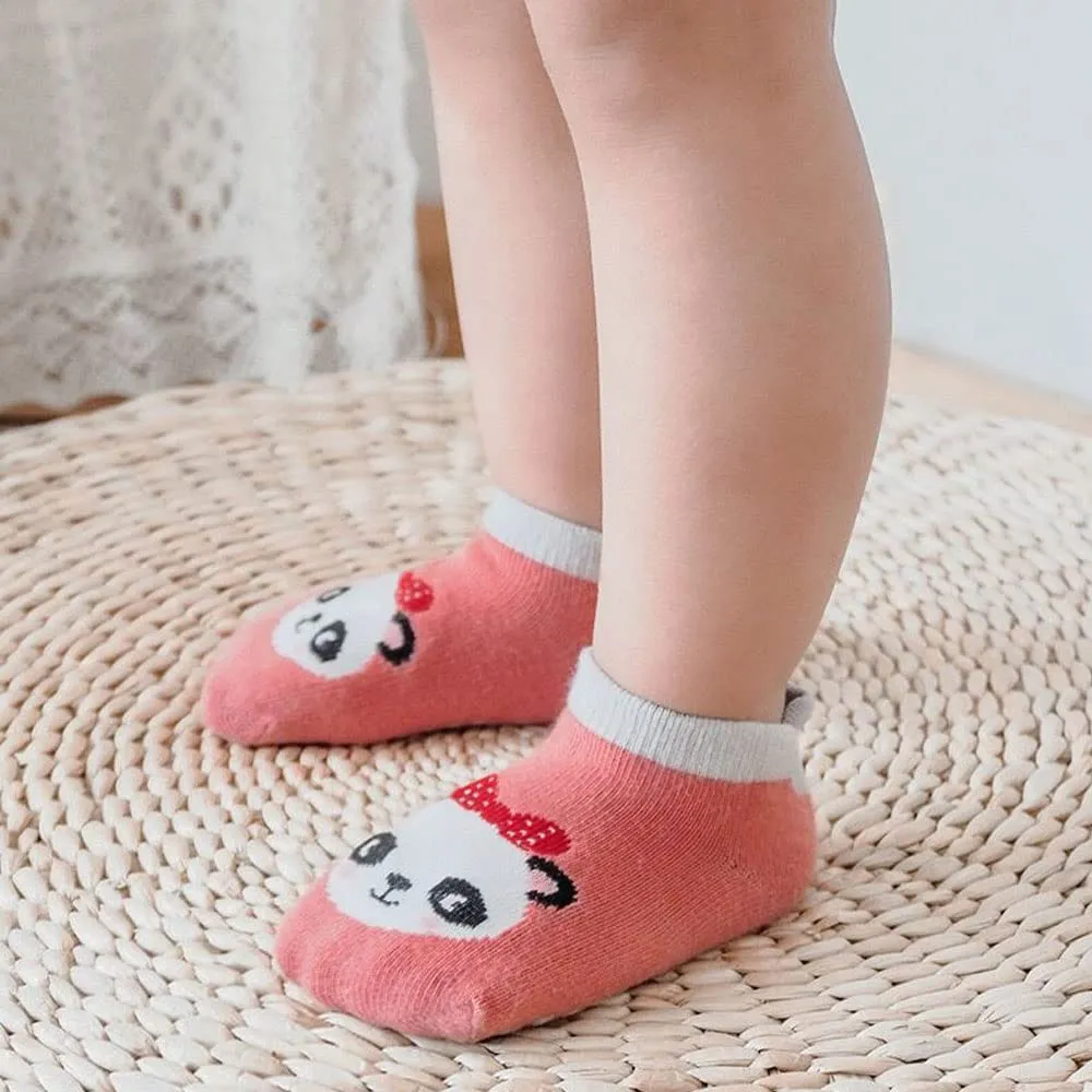 FedMois Calzini Antiscivolo in Cotone per Bambini, Motivi Animali Panda, 6 Paia, 1-3 Anni - immagine 6