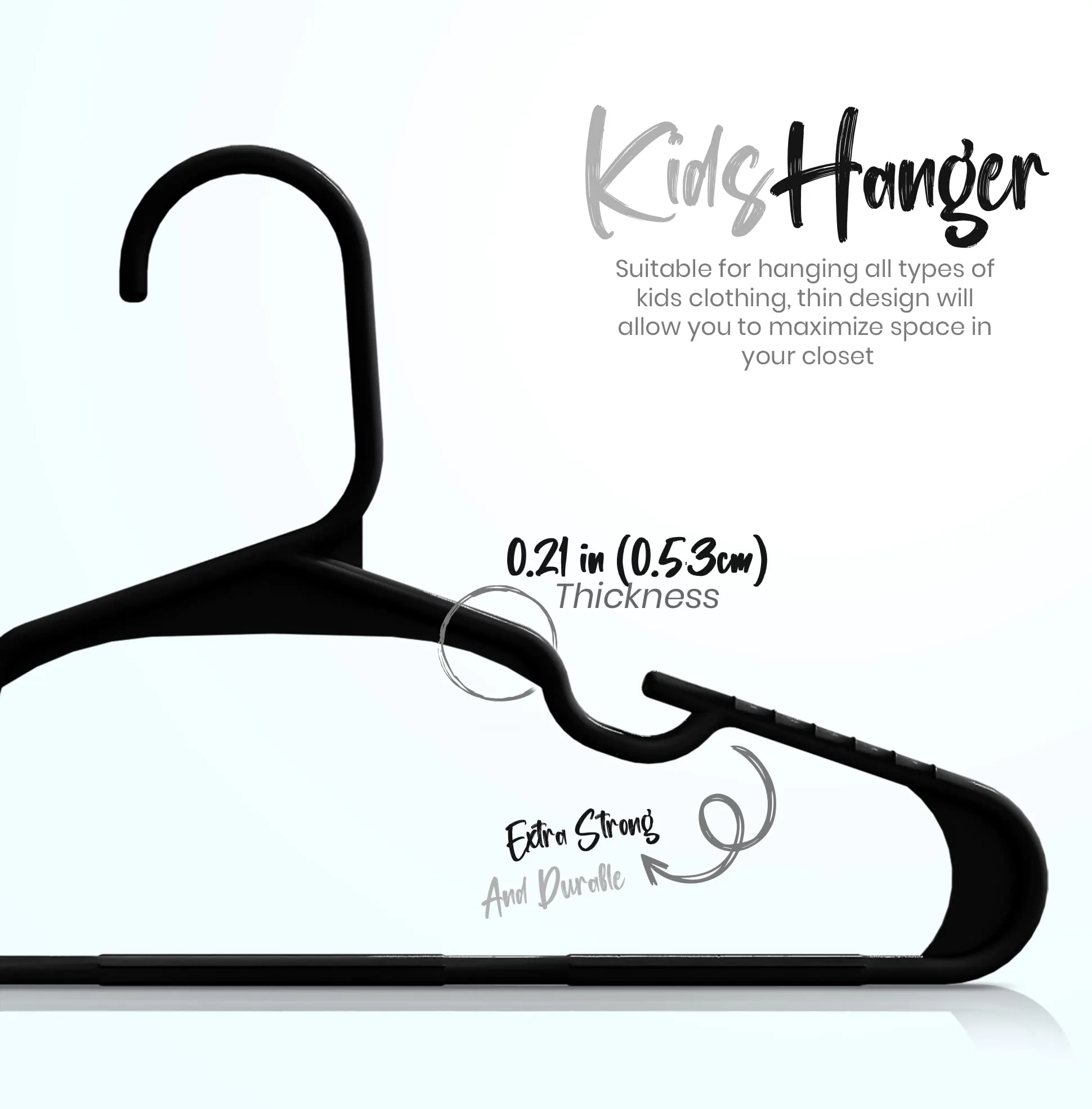 Utopia Home Grucce per Bambini e Neonati in Plastica, 29 cm, Nero, Confezione da 60 - immagine 2