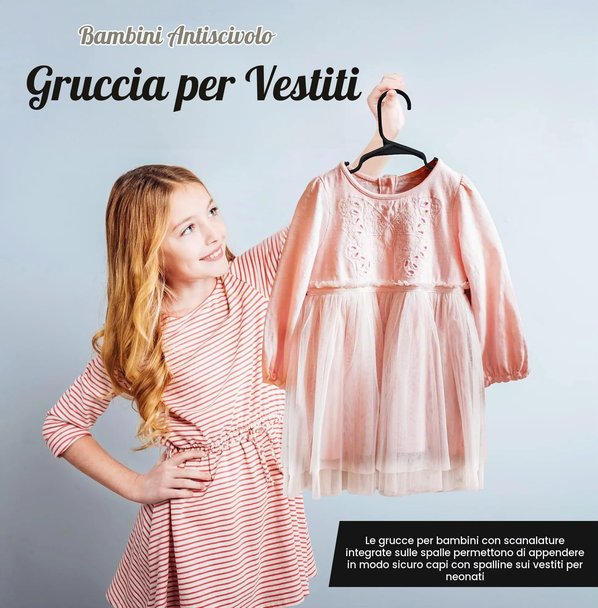 Utopia Home Grucce per Bambini e Neonati in Plastica, 29 cm, Nero, Confezione da 60 - immagine 6