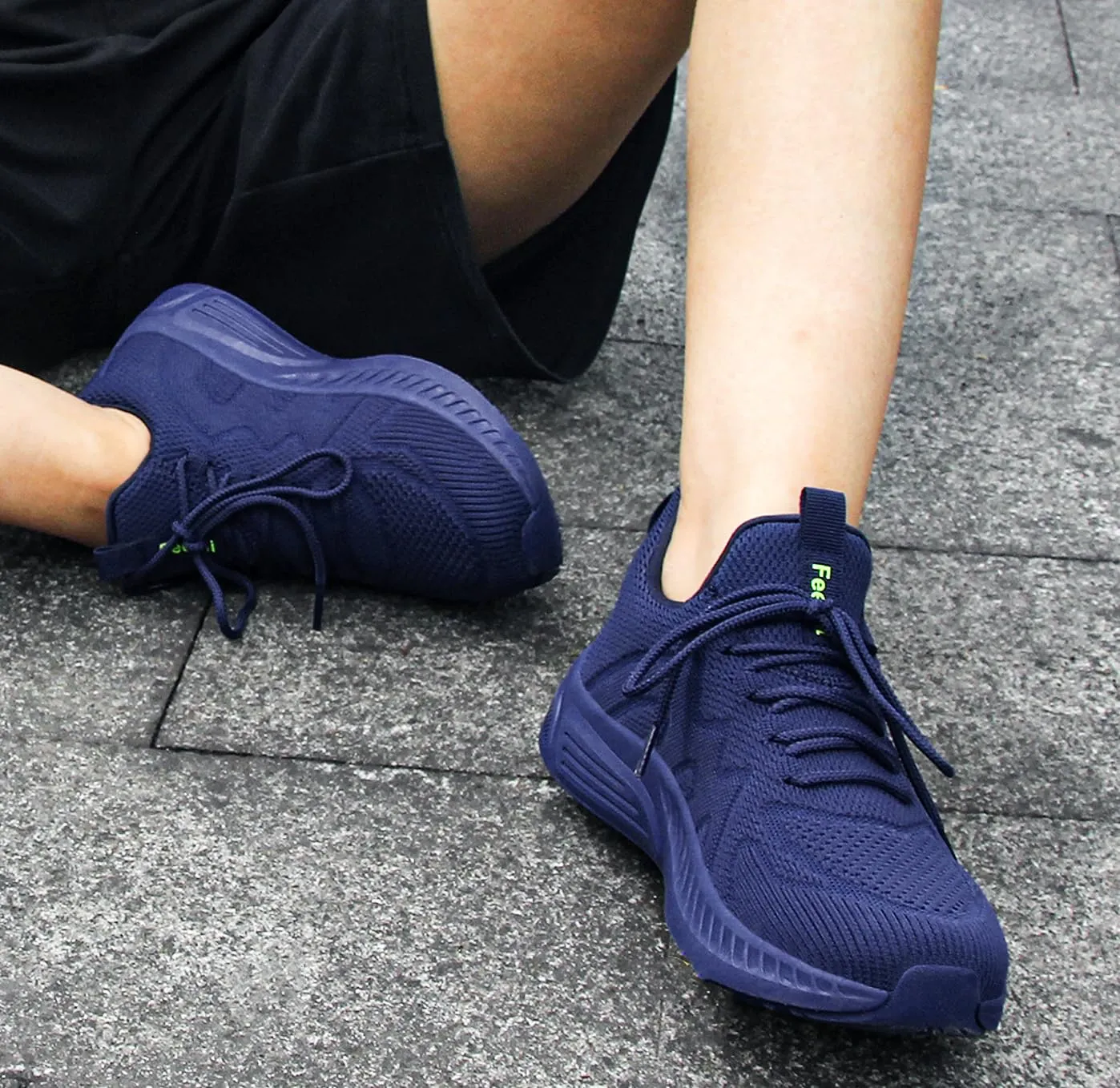 Feethit Scarpe Running Uomo Casual Sneaker Blu Scuro 41 - immagine 2