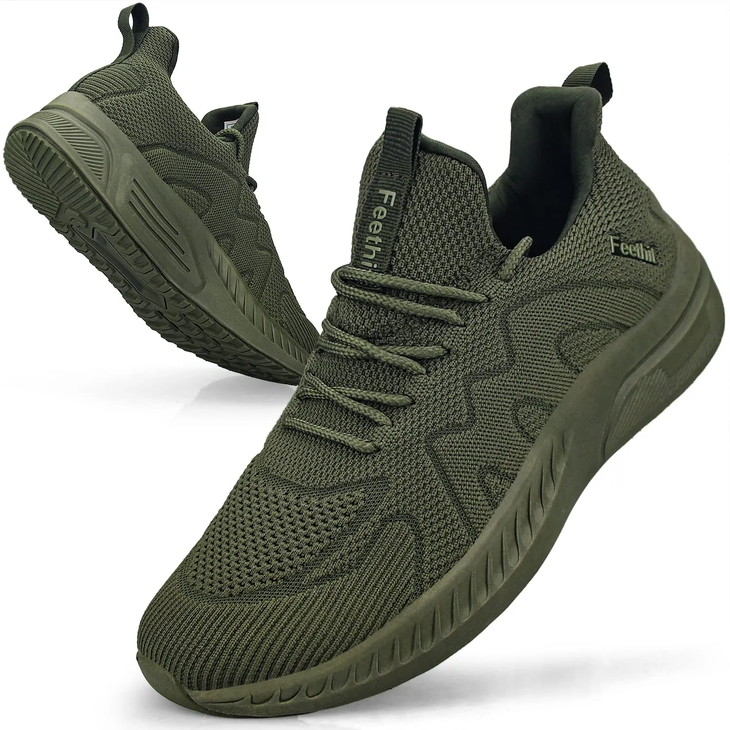 Feethit Scarpe Running Uomo Verde 41 - immagine 1