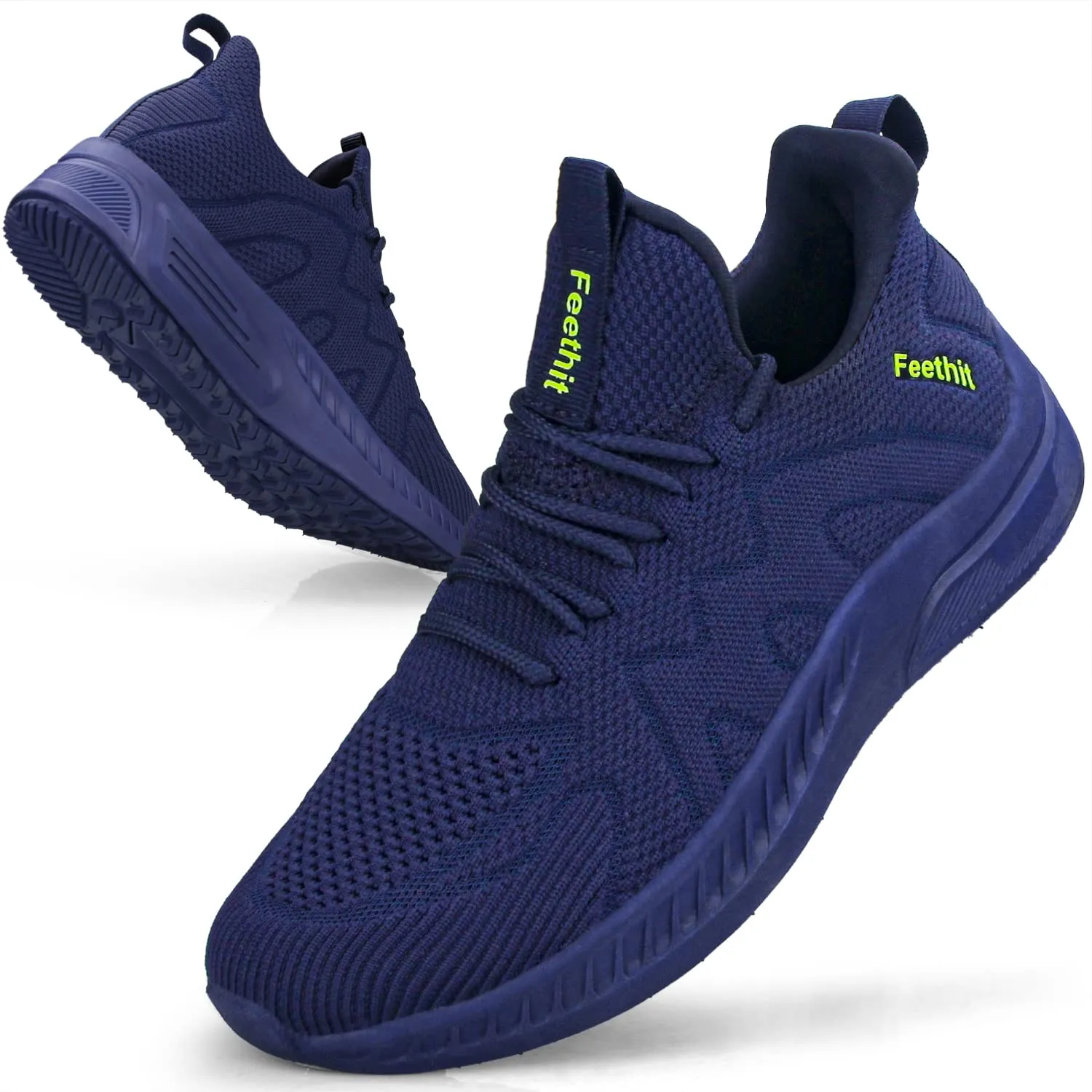 Feethit Scarpe Running Uomo Casual Sneaker Ginnastica Palestra, Blu Scuro, 46 EU - immagine 1