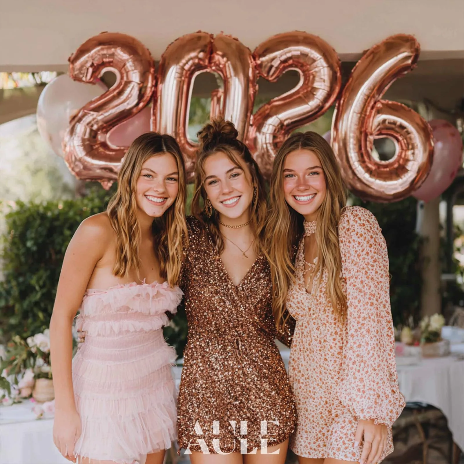 AULE Palloncino Numero 6 Rosa Gold, 101 cm, Mylar Foil - immagine 5