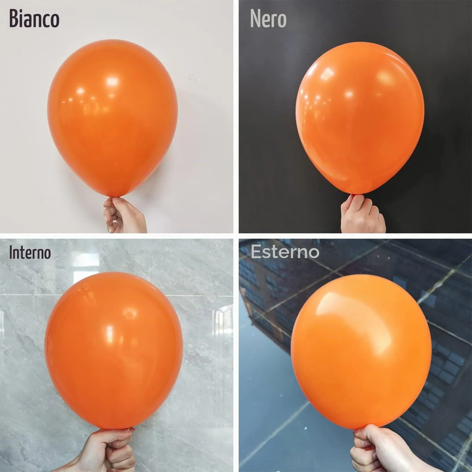 Ousuga Kit Ghirlanda di Palloncini Arancioni in Lattice, 106 Pezzi (5, 10, 12, 18 pollici) con Nastro e Accessori - immagine 3