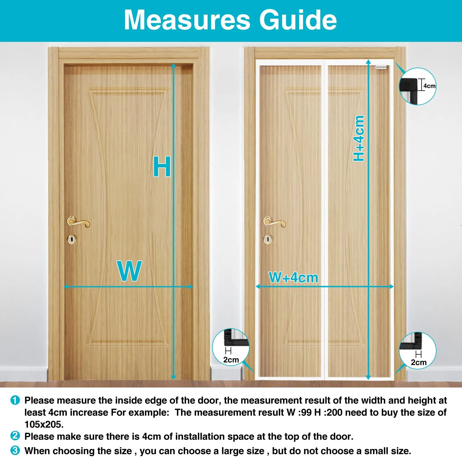 design4door Zanzariera Magnetica per Porta Finestra, 120 x 195 cm, Bianco - immagine 5