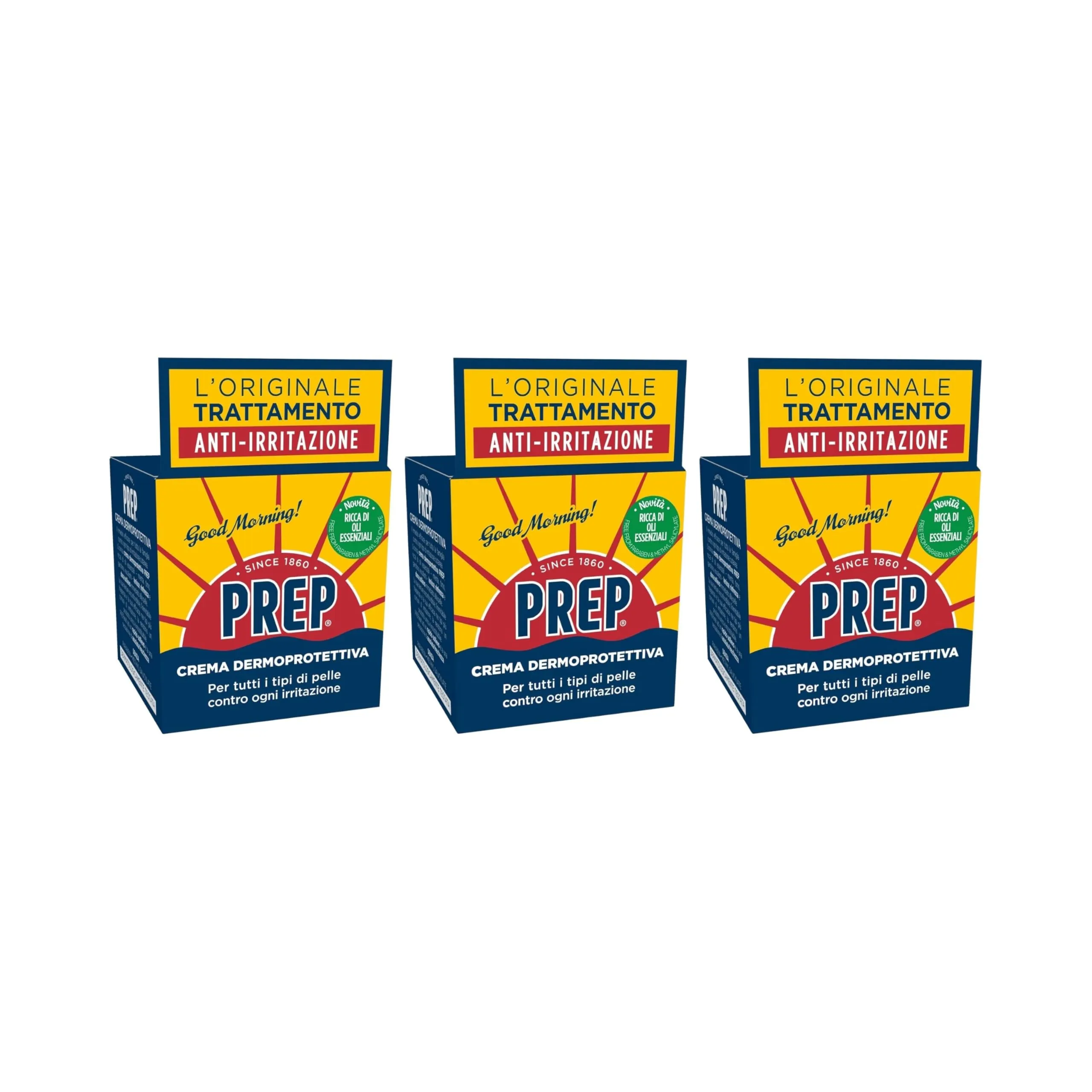 Prep Crema Dermoprotettiva per tutti i tipi di pelle, 75 ml (3 pezzi) - immagine 1