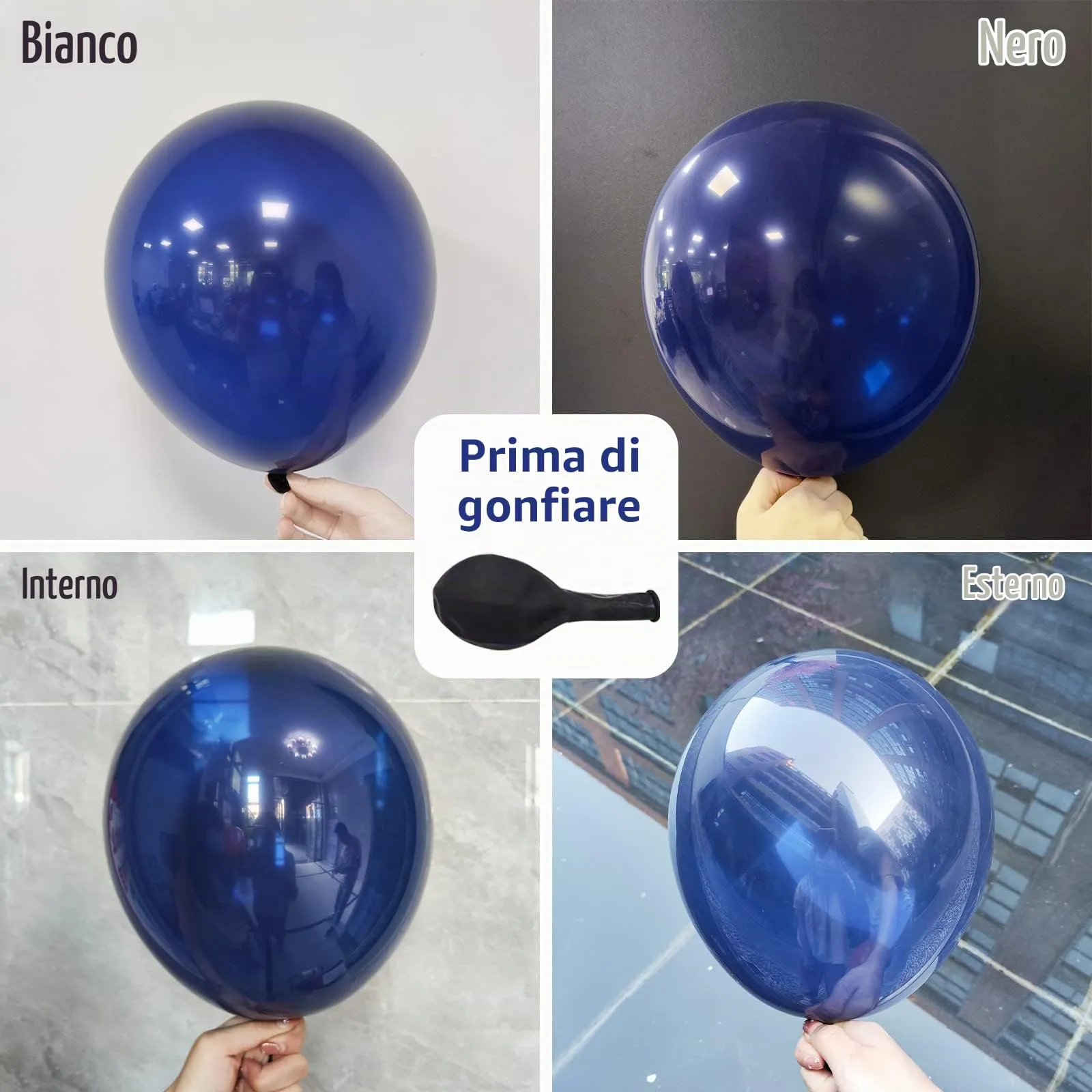 Ousuga Kit Ghirlanda di Palloncini Blu Scuro, 106 pezzi (5, 10, 12, 18 pollici) - immagine 3
