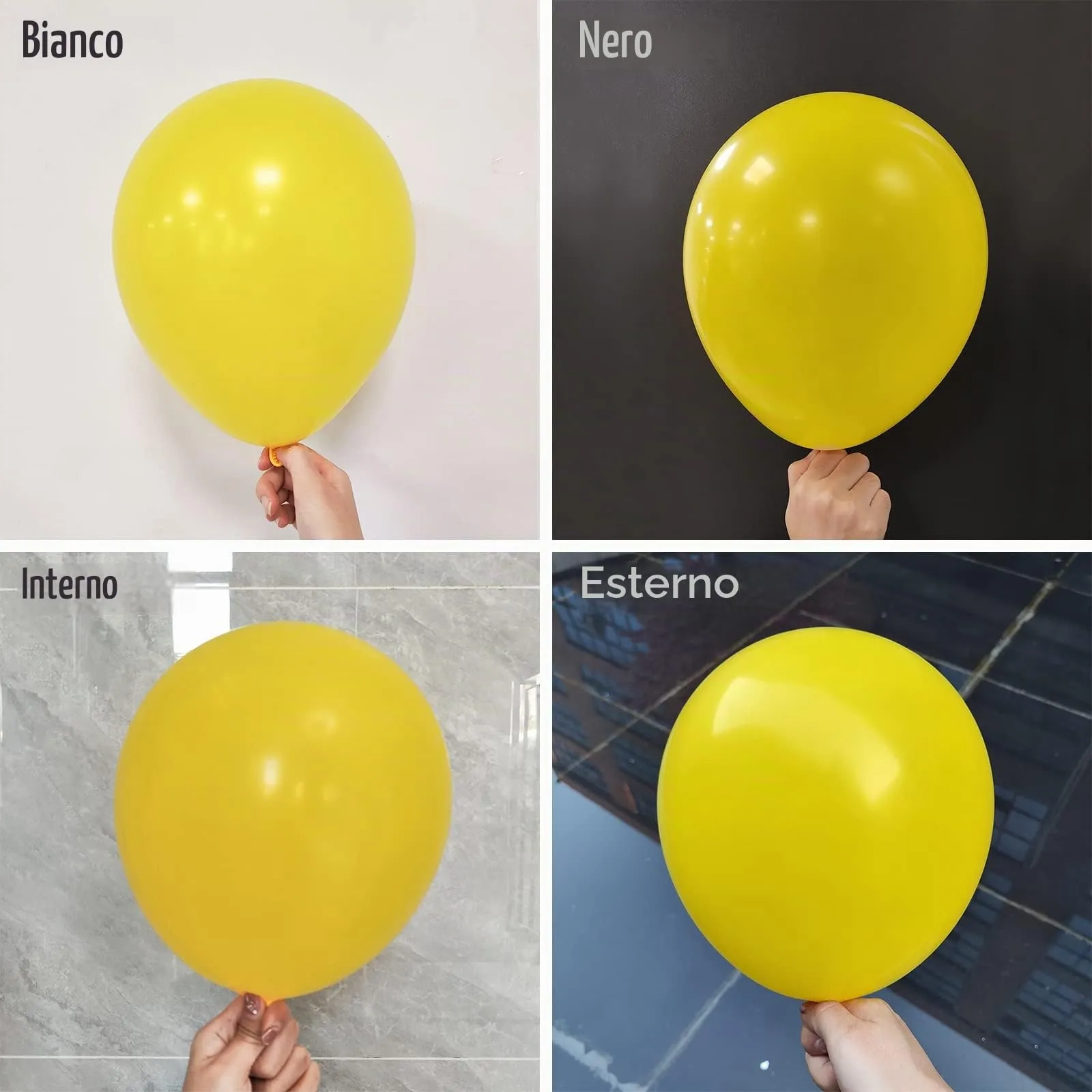Ousuga Kit Ghirlanda di Palloncini Gialli, 106 Pezzi (5, 10, 12, 18 Pollici) con Nastro per Decorazione Festa - immagine 3