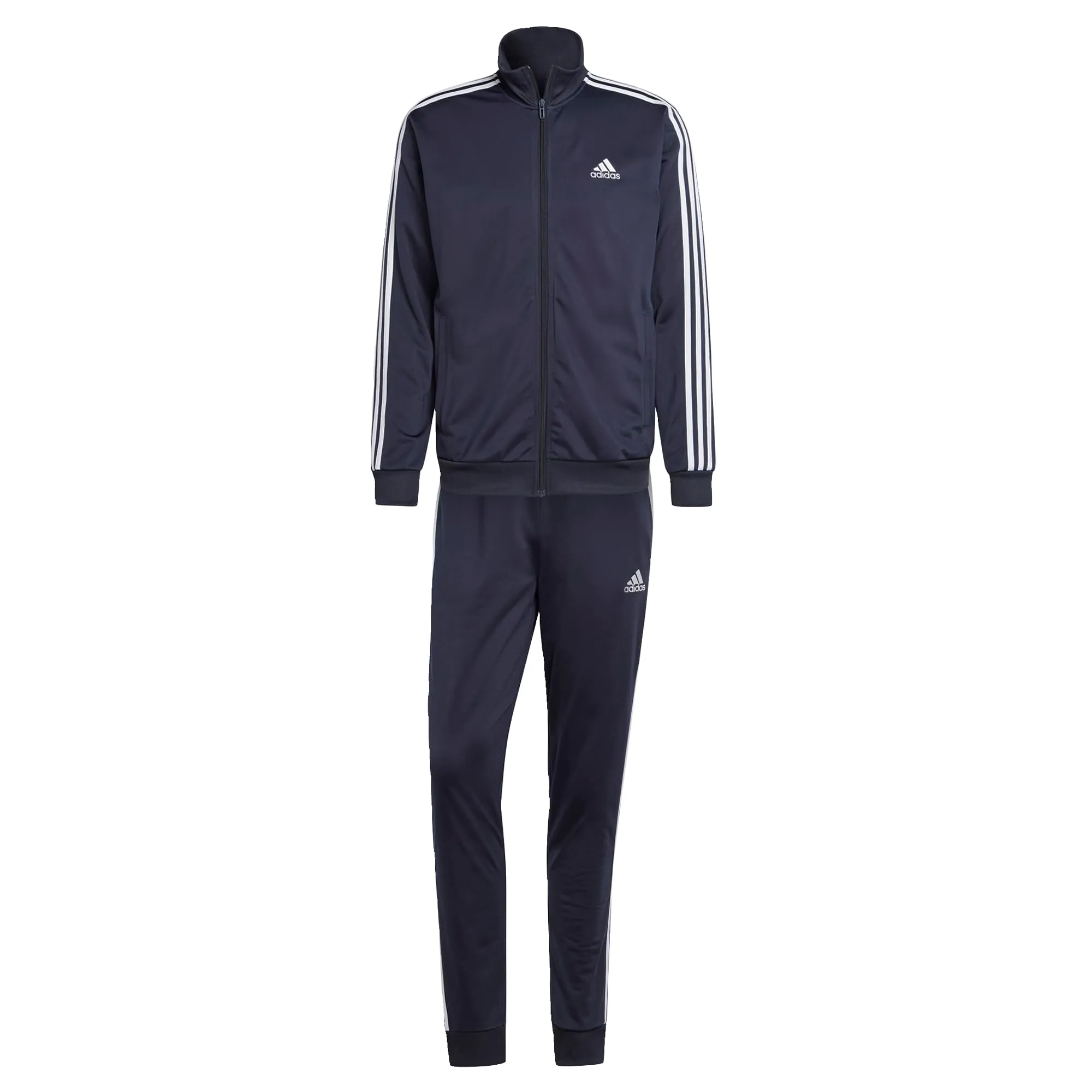 adidas Men's Sportswear Basic 3-Stripes Tricot Track Suit, Legend Ink/White, XL - immagine 1