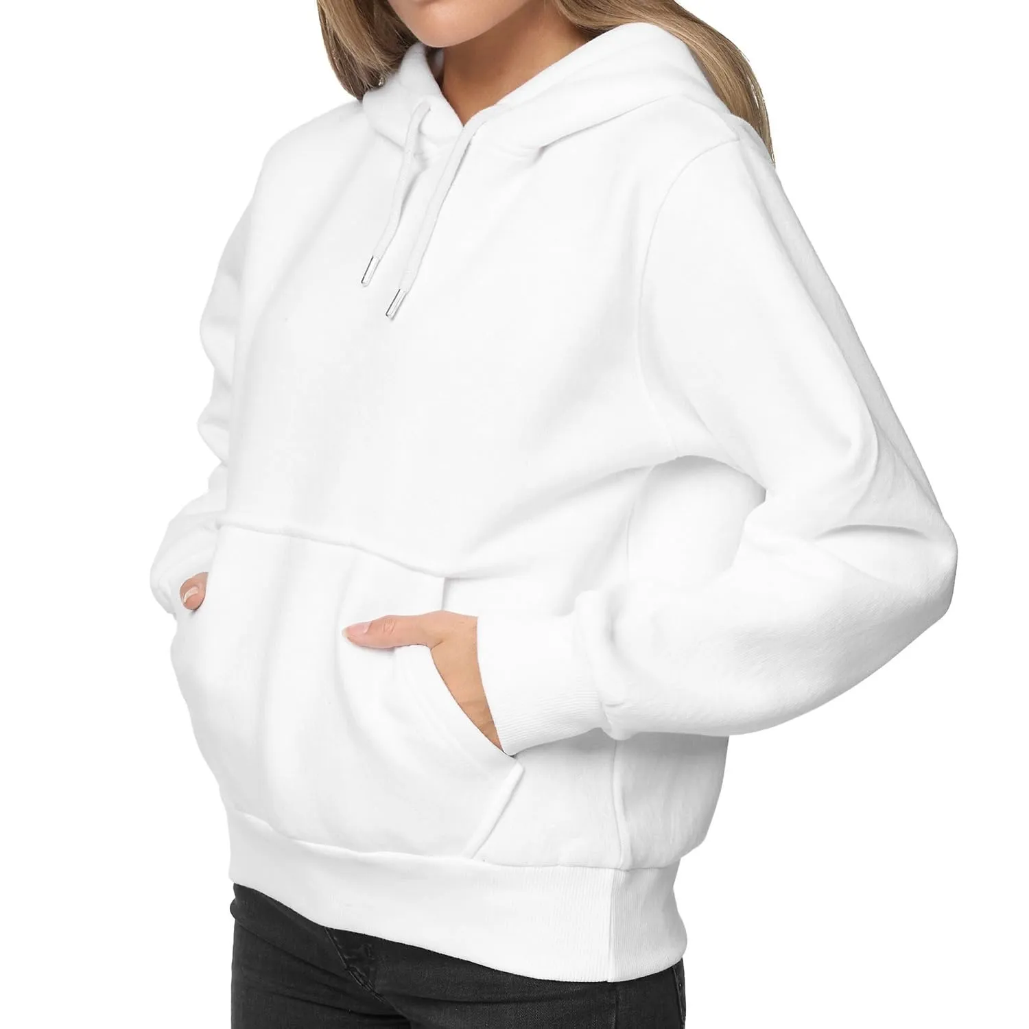 Smith & Solo Hoodie Donna Felpa con Cappuccio Cotone - immagine 2