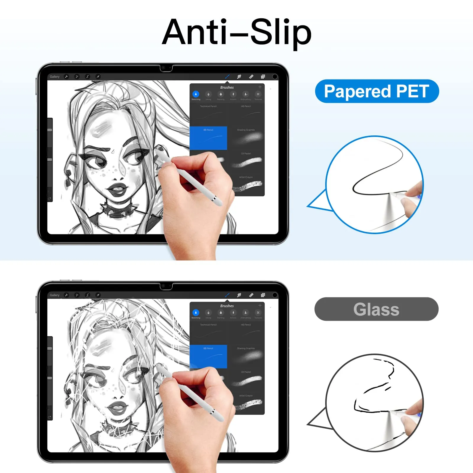 JETech Pellicola Protettiva Effetto Carta Opaca per iPad 11ª/10ª Gen (A16) - immagine 4