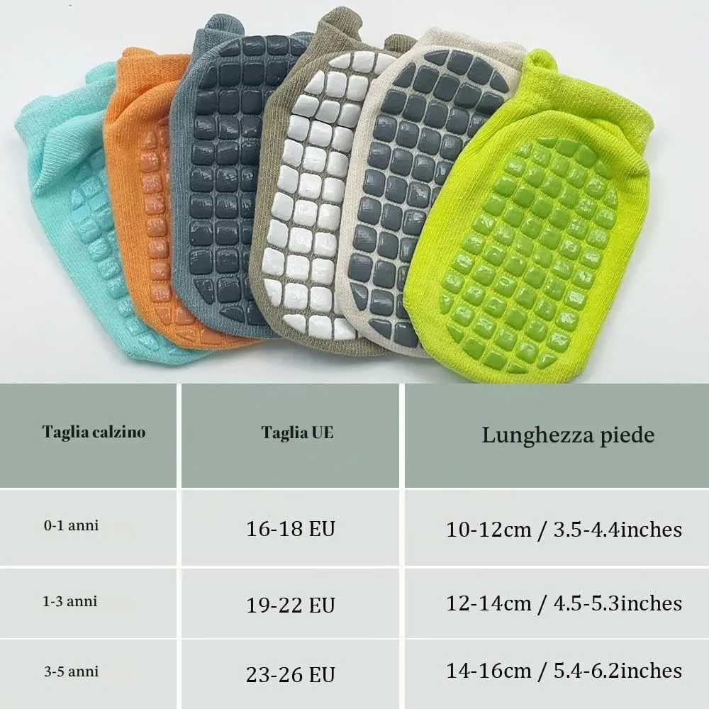 FedMois Calzini Antiscivolo in Cotone per Bambini, Motivi Animali, 6 Paia, 1-3 Anni - immagine 7