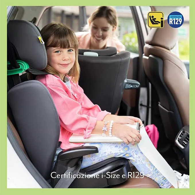 Graco Junior Maxi i-Size R129 Seggiolino Rialzo, Nero - immagine 5