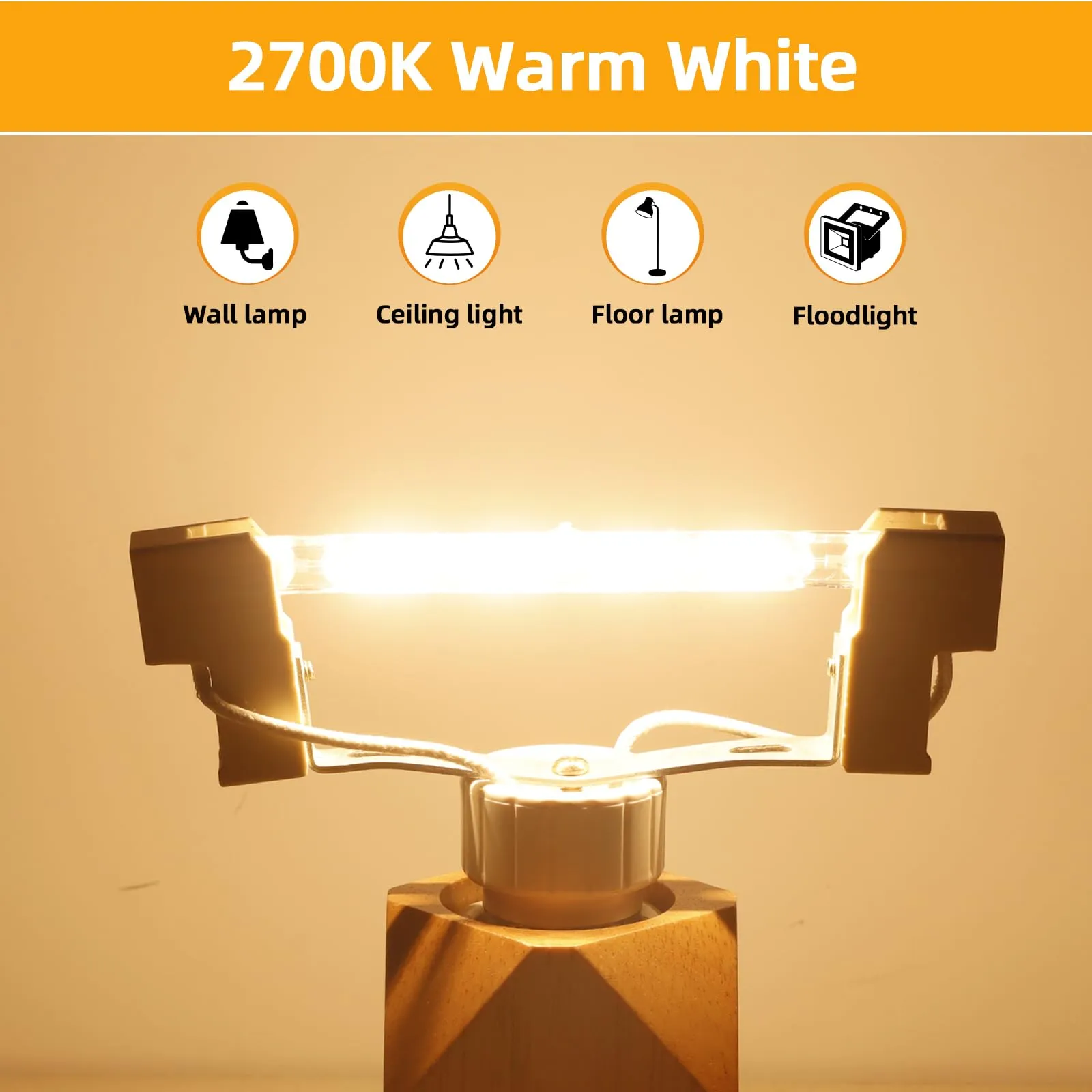 Caldarax Lampadina Alogena R7s 118mm 230W, 2700K Bianco Caldo, 4650LM, Dimmerabile, Confezione da 6 Pezzi - immagine 4