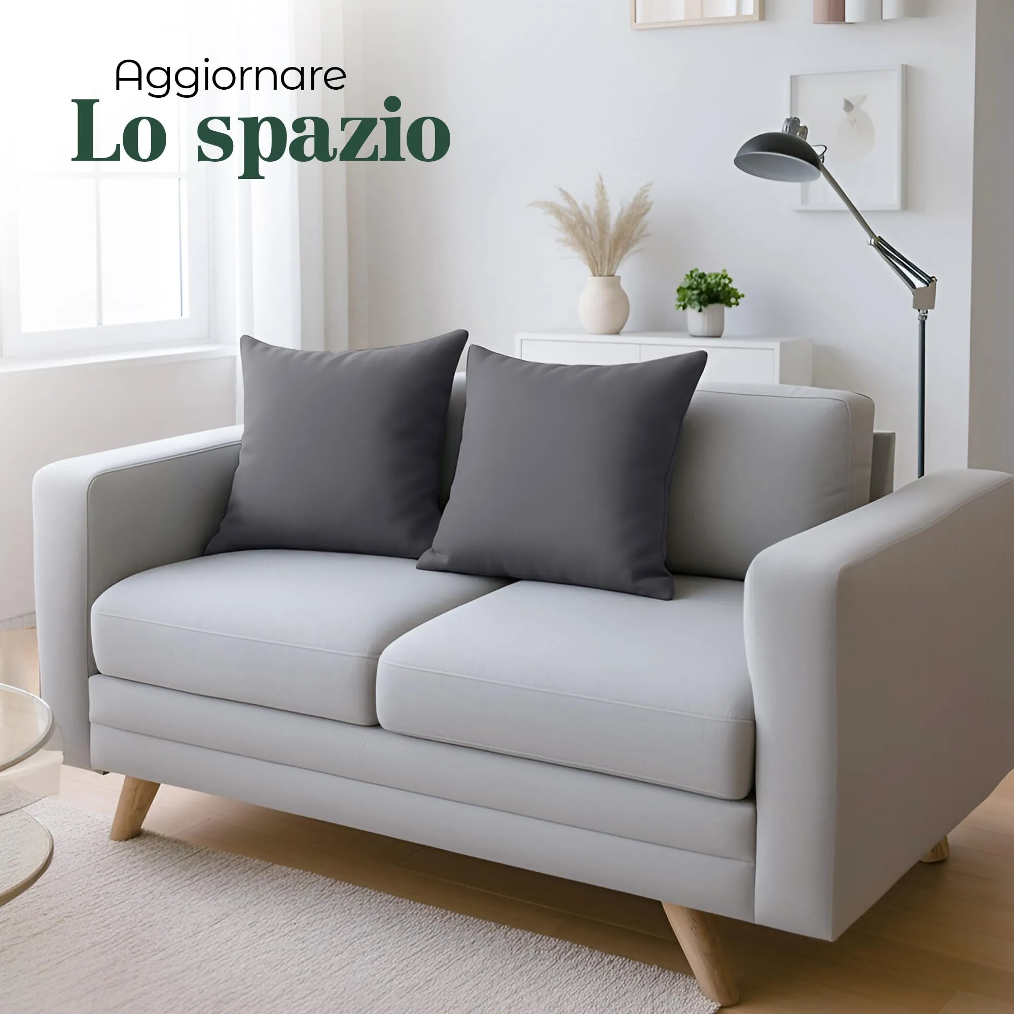Utopia Bedding Set di 4 Copricuscino, 50 x 50 cm, Grigio - immagine 4