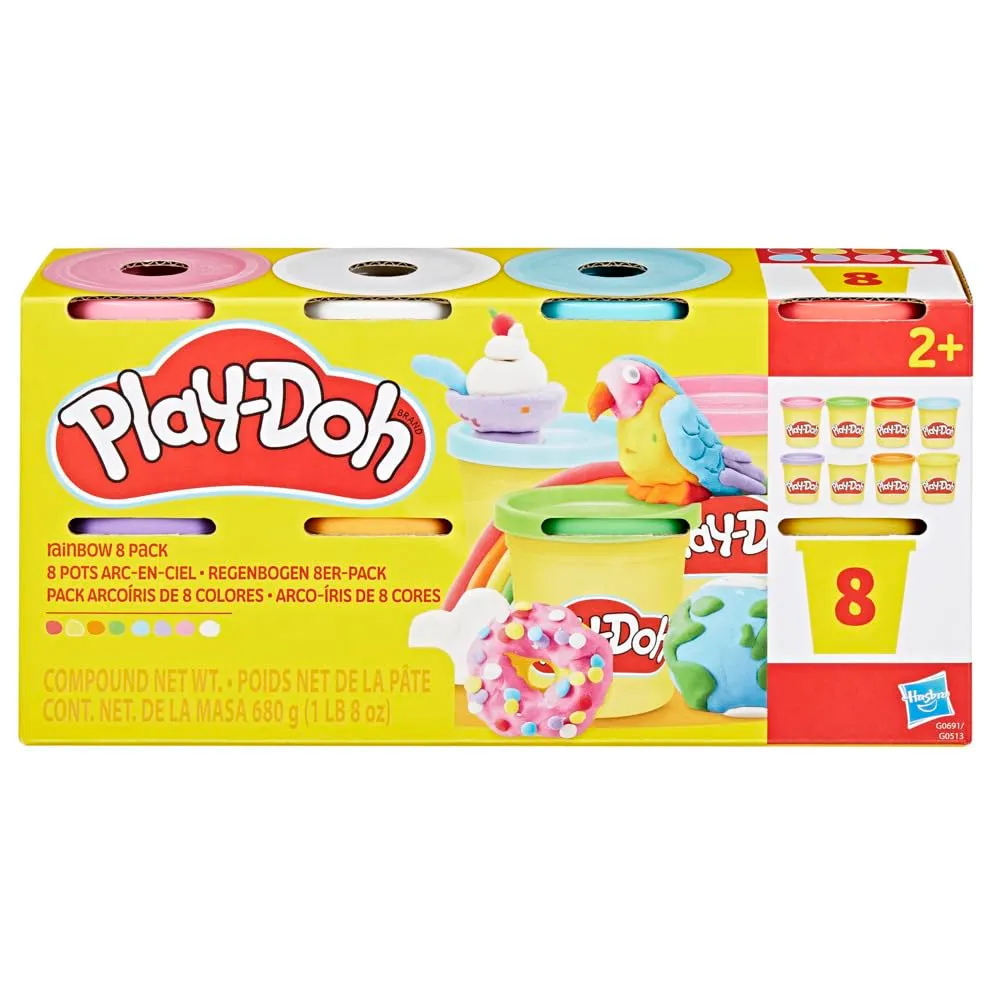 Play-Doh 8 Couleurs Arc-en-Ciel, Pots de pâte à Modeler de 85 g - immagine 3