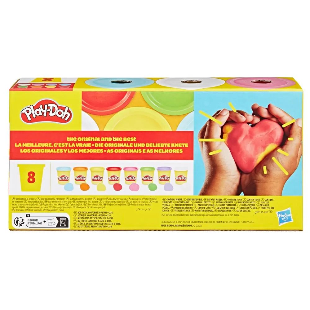 Play-Doh 8 Couleurs Arc-en-Ciel, Pots de pâte à Modeler de 85 g - immagine 7
