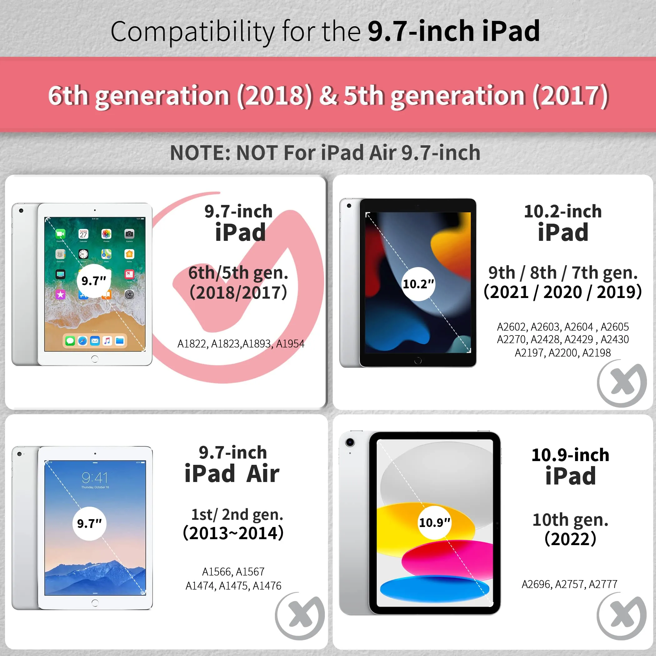 EasyAcc Cover for iPad 9.7" (6th Gen 2018 / 5th Gen 2017) - immagine 2