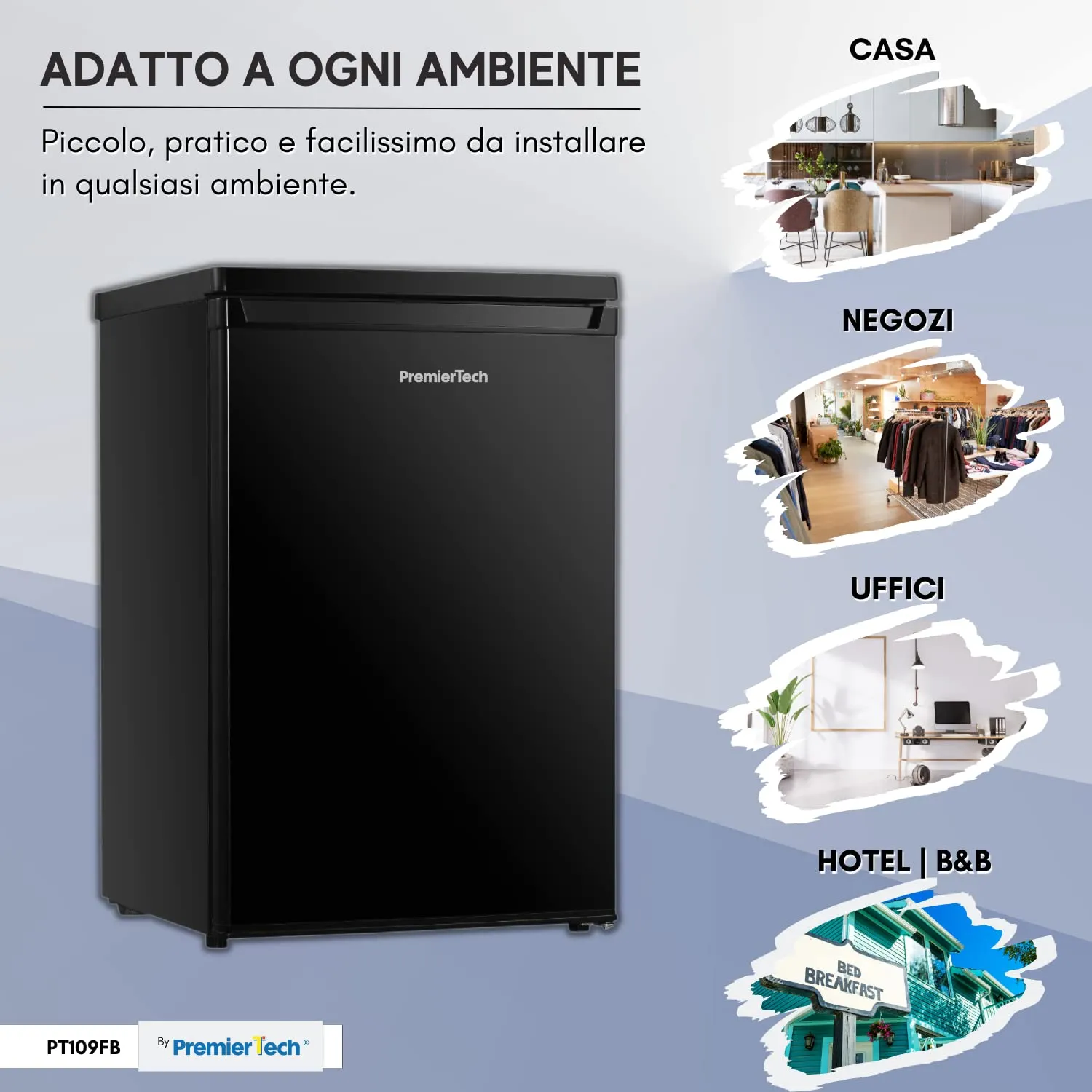 PremierTech Mini Frigo 109 Litri PT109FB Nero - immagine 6