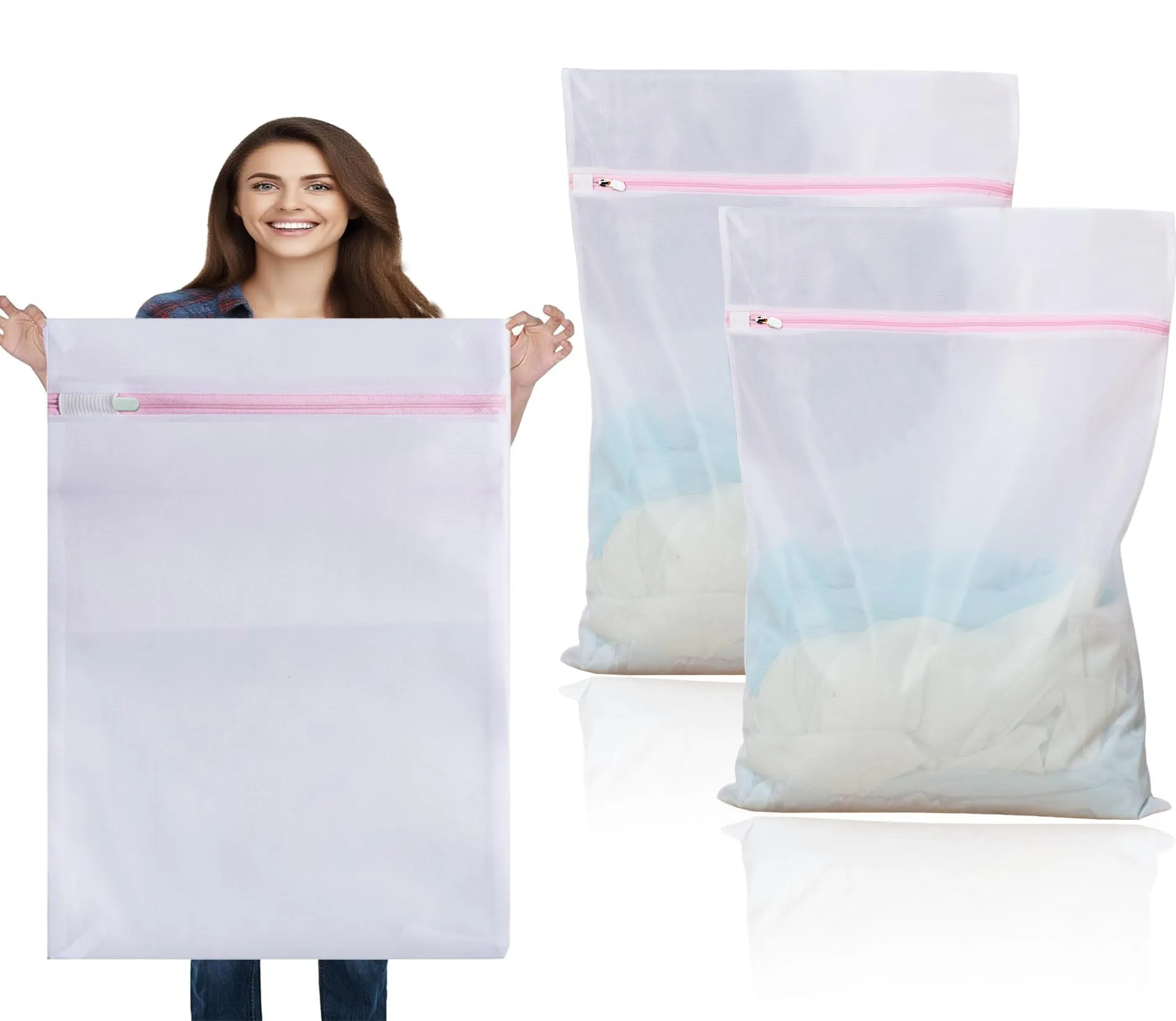 Dmjia Sacchetti Lavatrice per Biancheria, 2 Pezzi, 90 x 110 cm - immagine 1