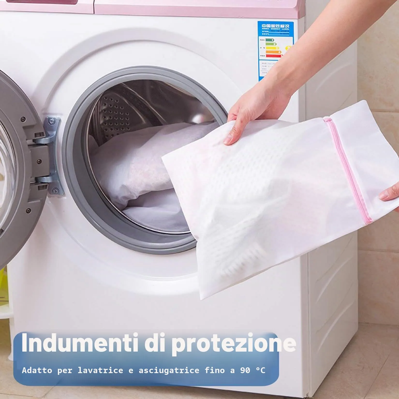 Dmjia Sacchetti Lavatrice per Biancheria, 2 Pezzi, 90 x 110 cm - immagine 7