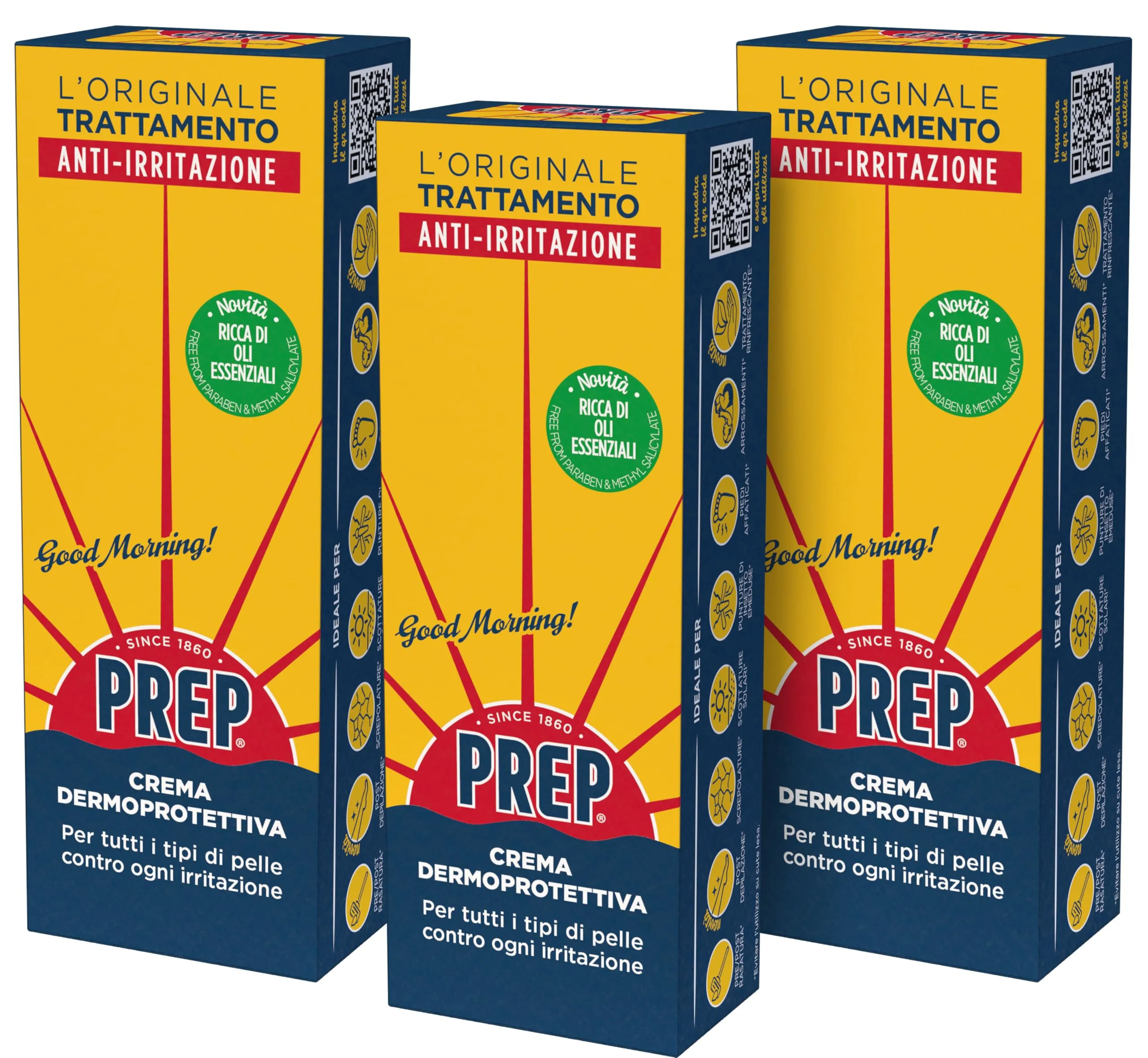Prep Crema Dermoprotettiva, 75ml, 3 Pezzi - immagine 1