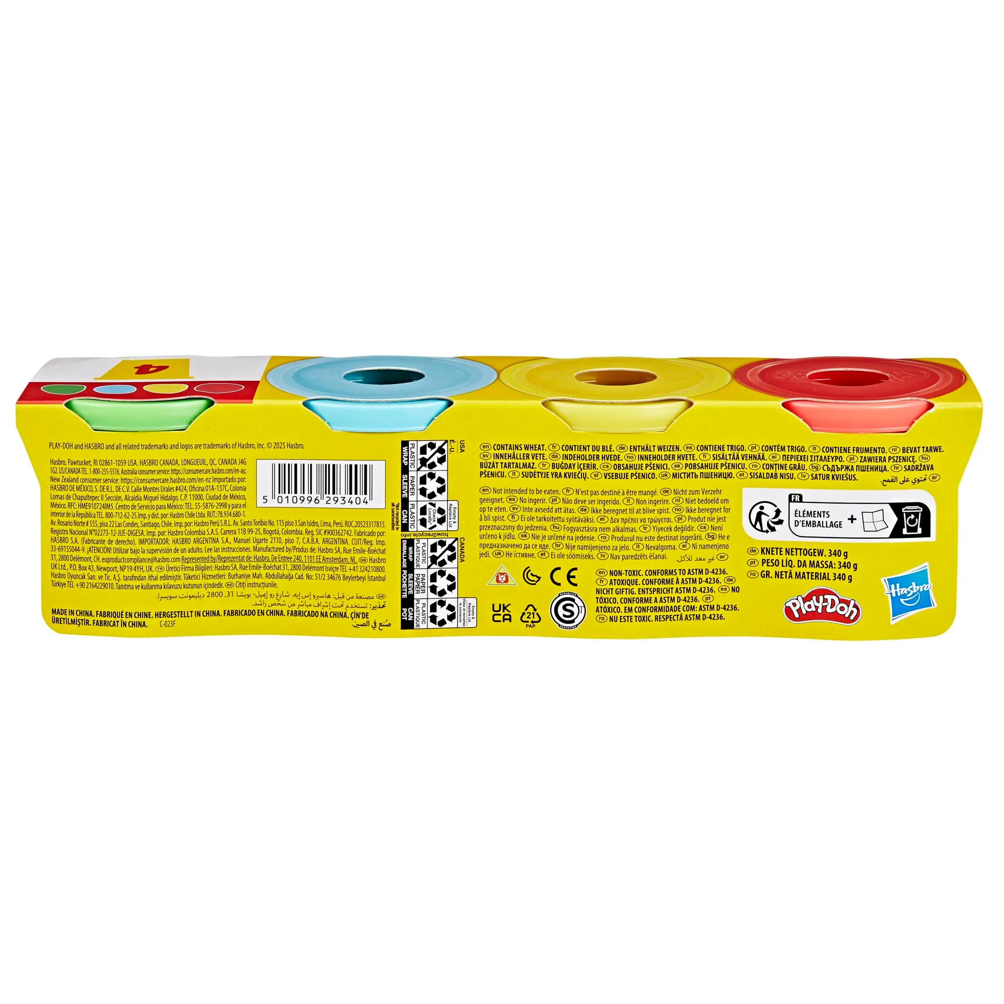 Play-Doh 4 Couleurs Classiques, Coffret de Pâte à Modeler 85g x4 - immagine 4