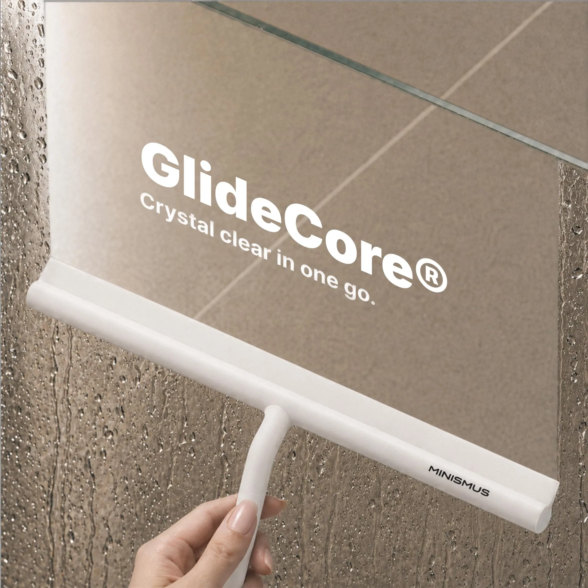 Minismus Tergivetro in Silicone per Doccia, Vetri e Specchi, 33 cm - Bianco - immagine 2