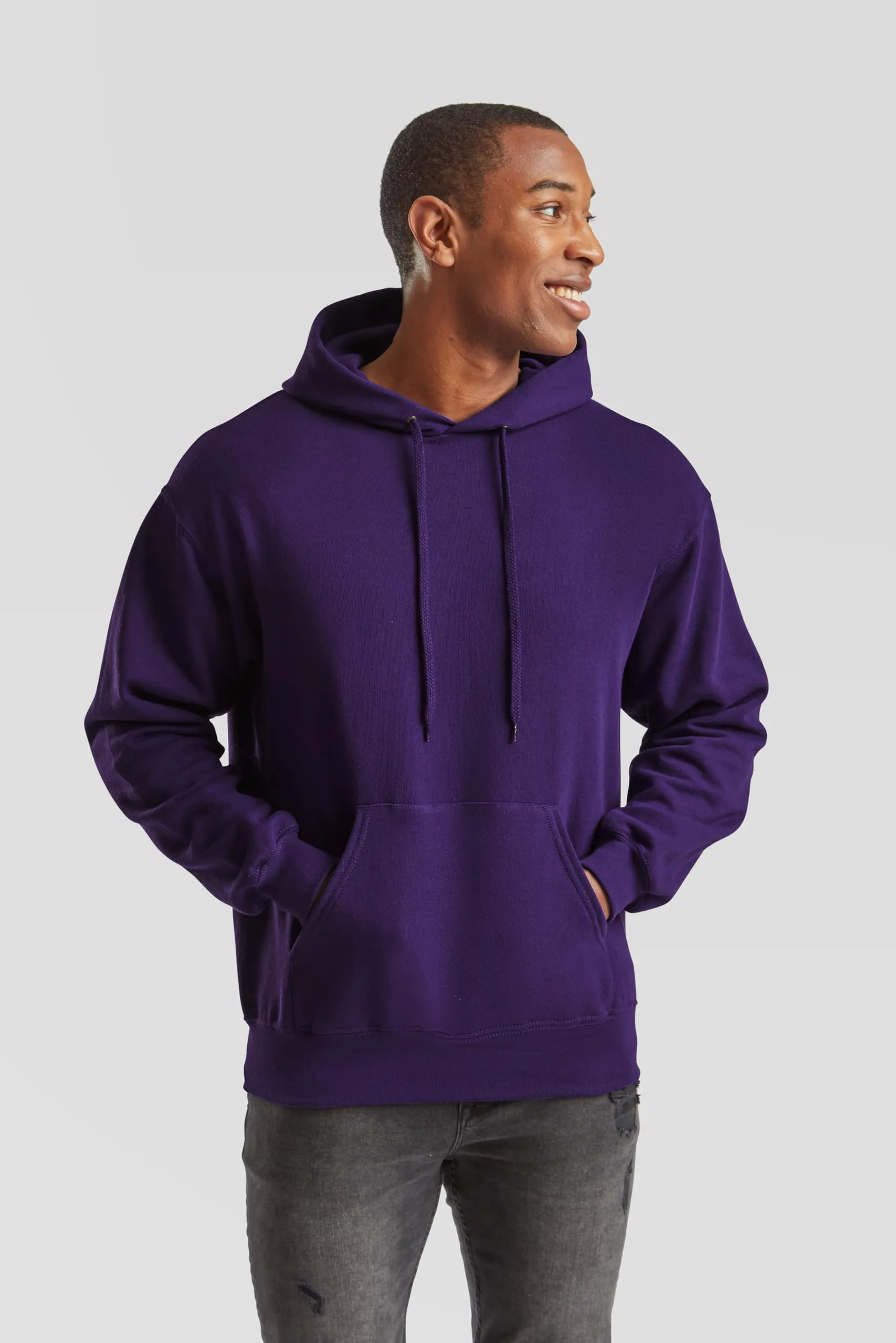 Fruit of the Loom Classic Felpa con cappuccio, Viola, M - immagine 3