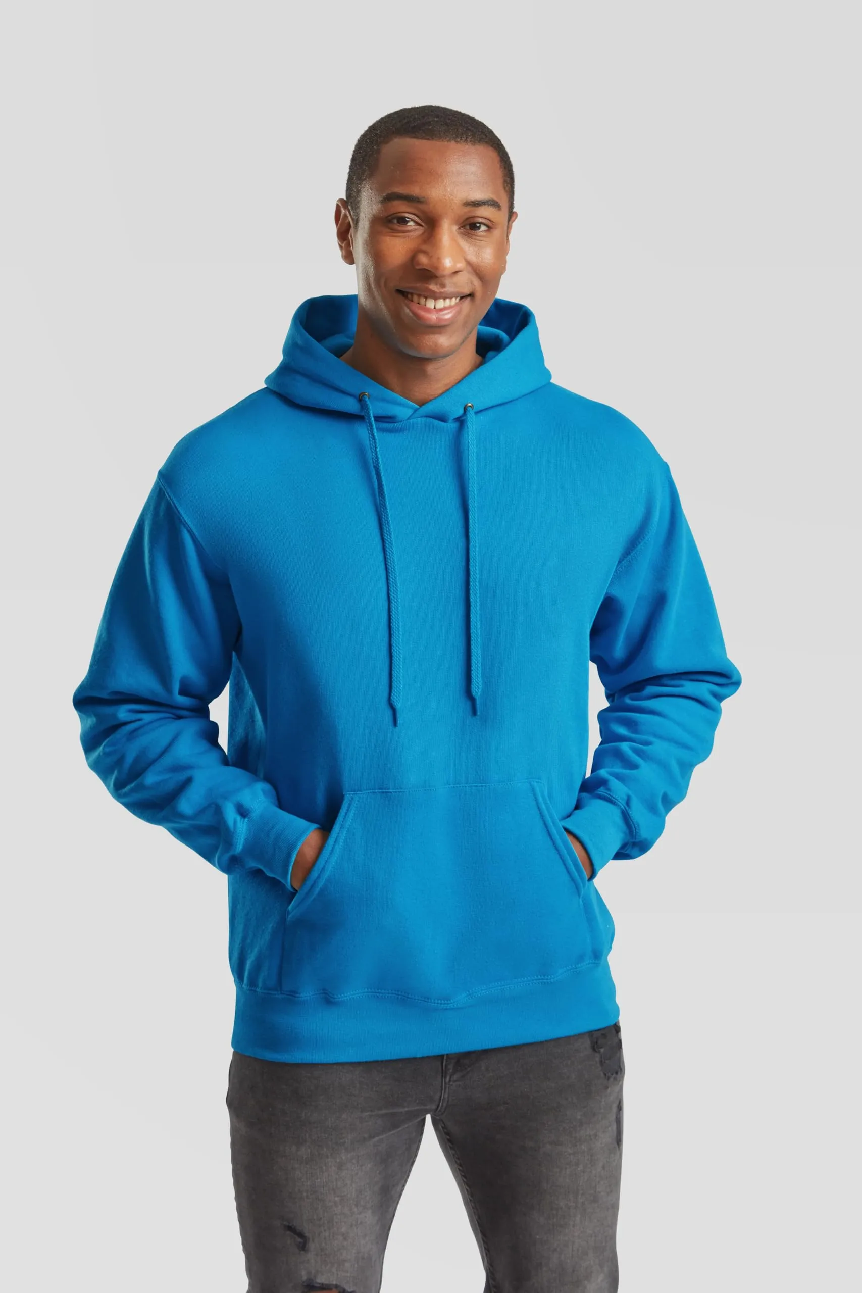 Fruit of the Loom Classic Felpa con cappuccio, M, Azzurro - immagine 3